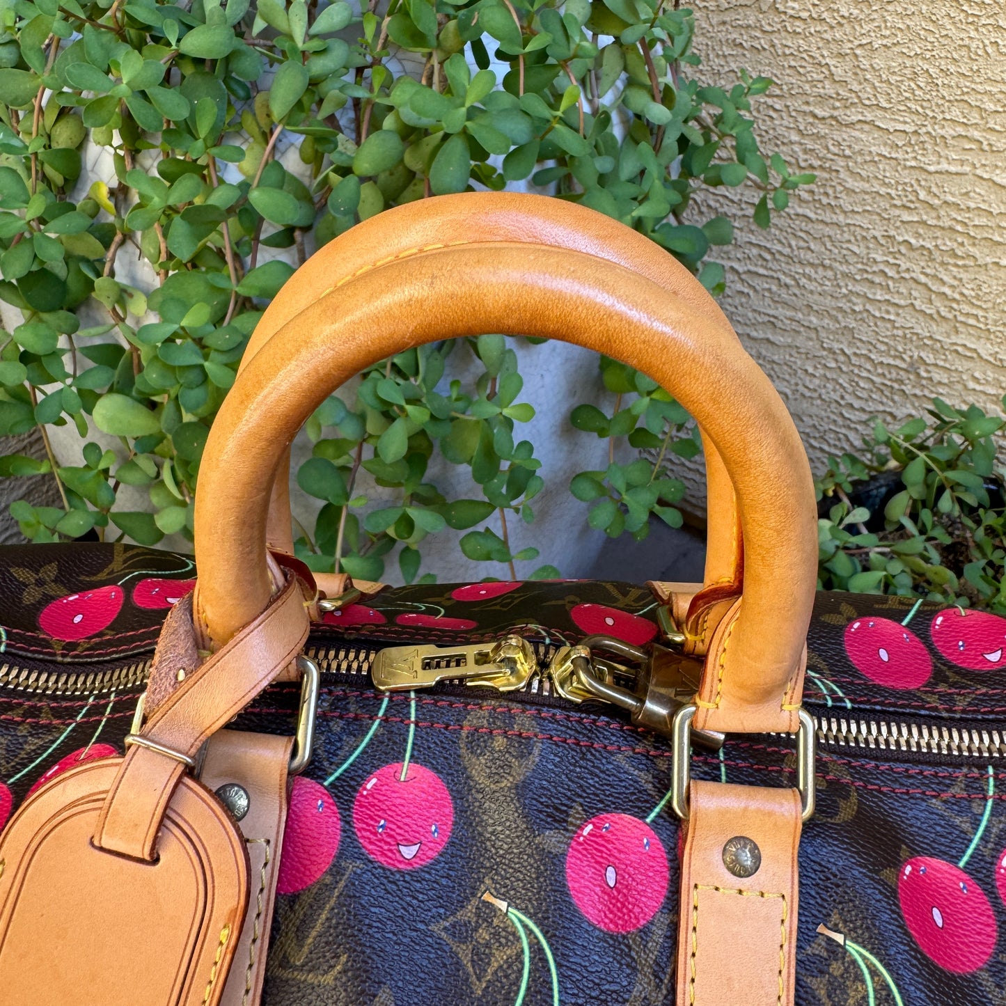Louis Vuitton x Takashi Murakami Vintage Cherry Keepall 45