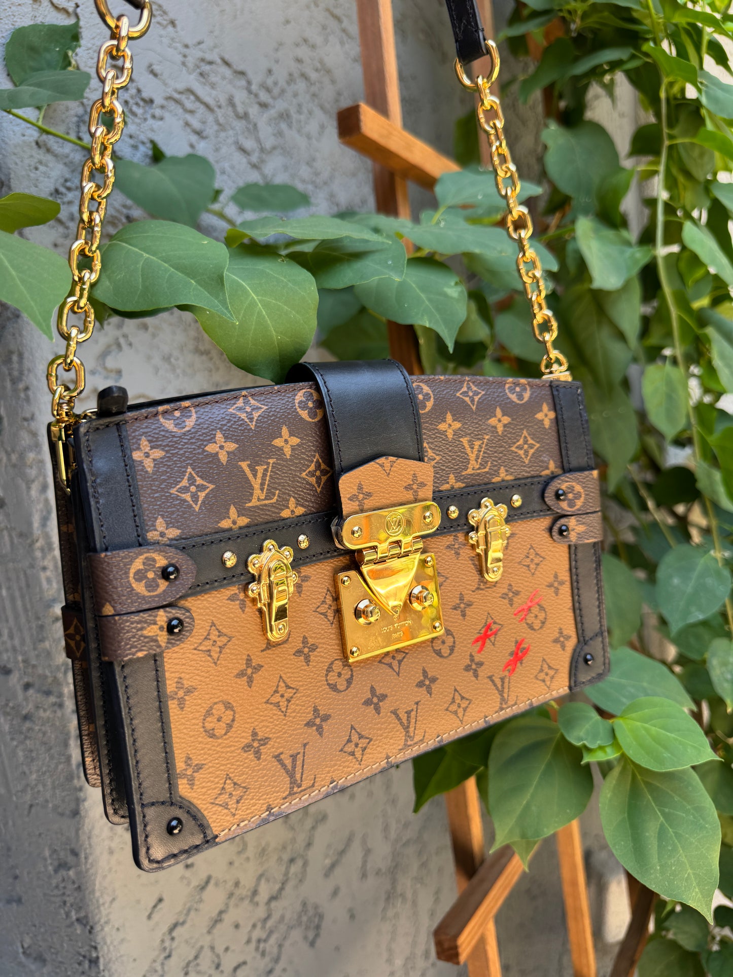 Louis Vuitton Reverse Monogram Trunk Clutch
