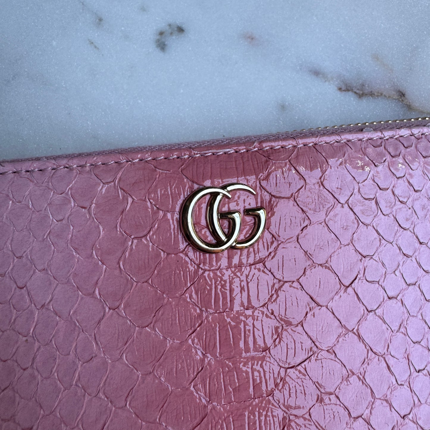 Gucci Ombré Python Zippy Wallet