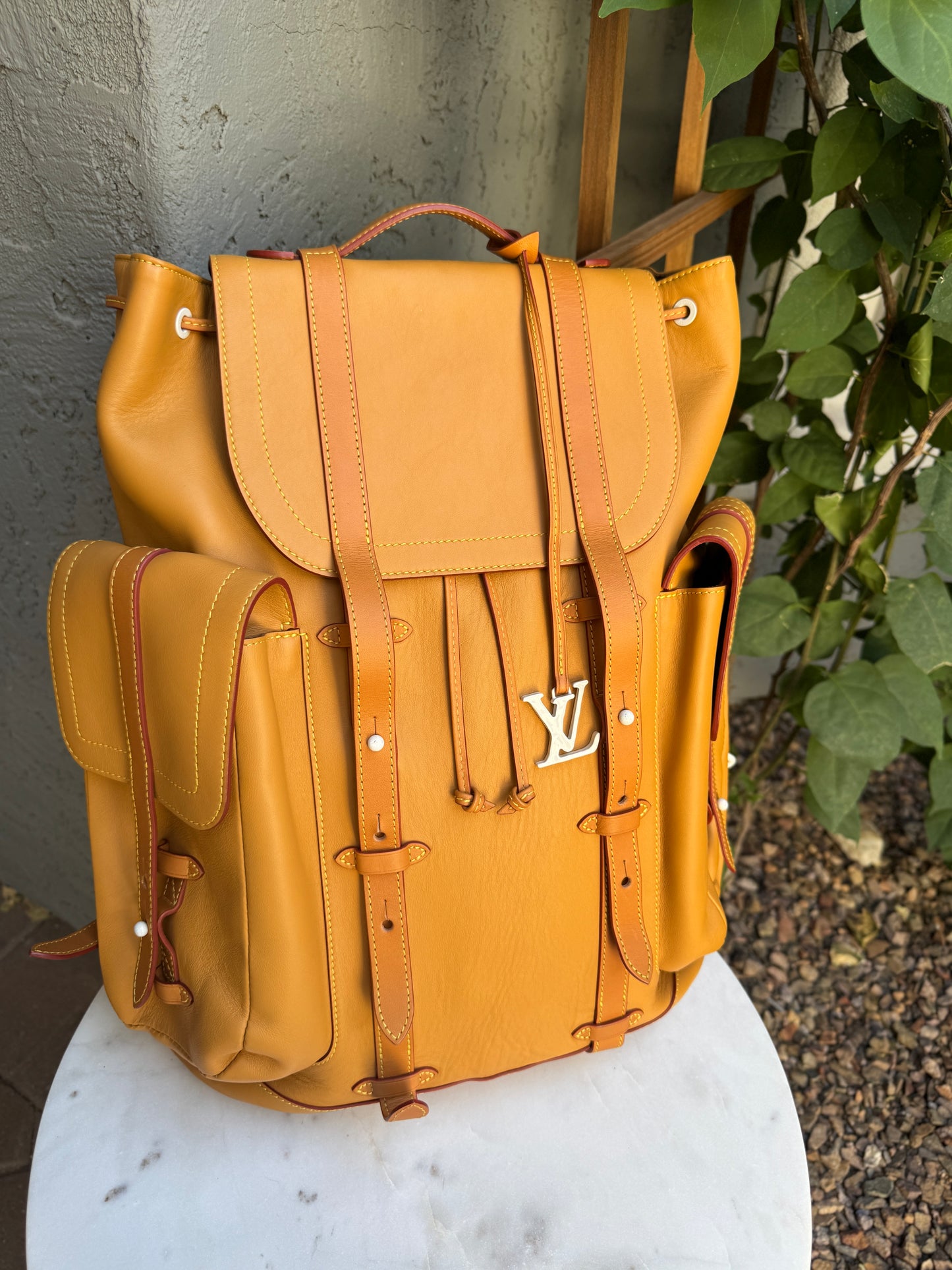 Louis Vuitton x Virgil Abloh Vachetta Leather Christopher Backpack GM