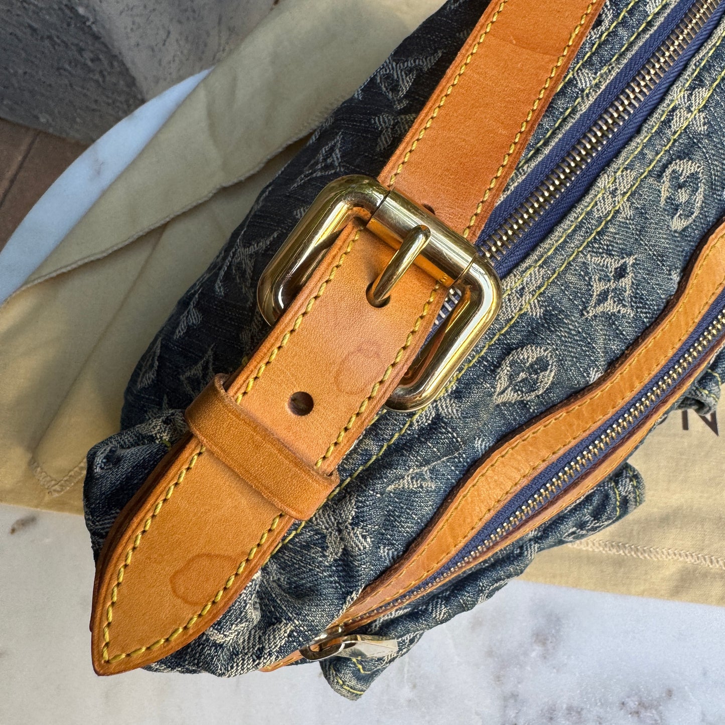 Louis Vuitton Monogram Denim Baggy PM Shoulder Bag