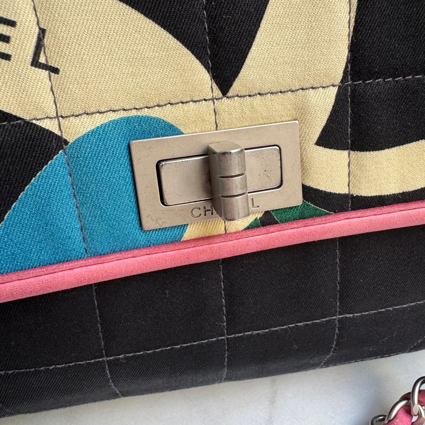 Chanel Vintage Reissue Single Flap Quilted Chocolate Bar Shoulder Bag