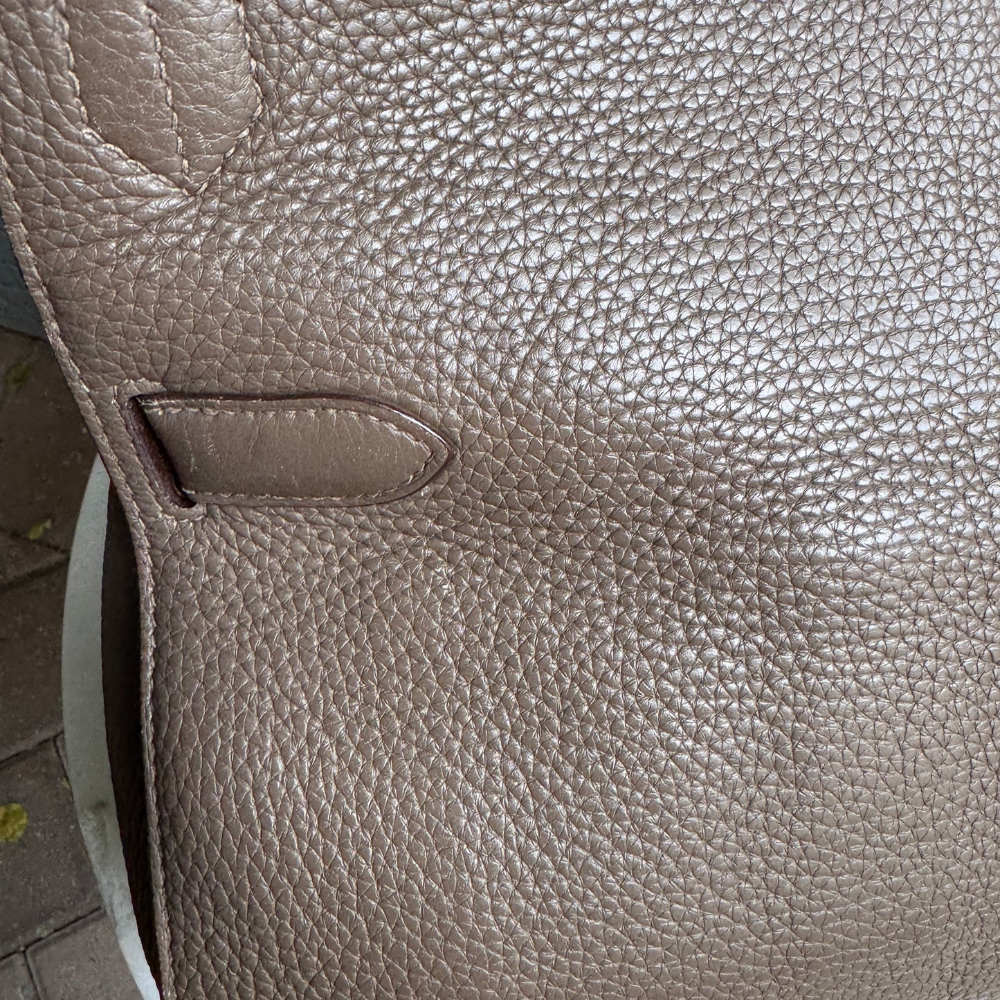 Hermès Jypsiere 34 Bicolor Pebbled Clemence Leather Crossbody