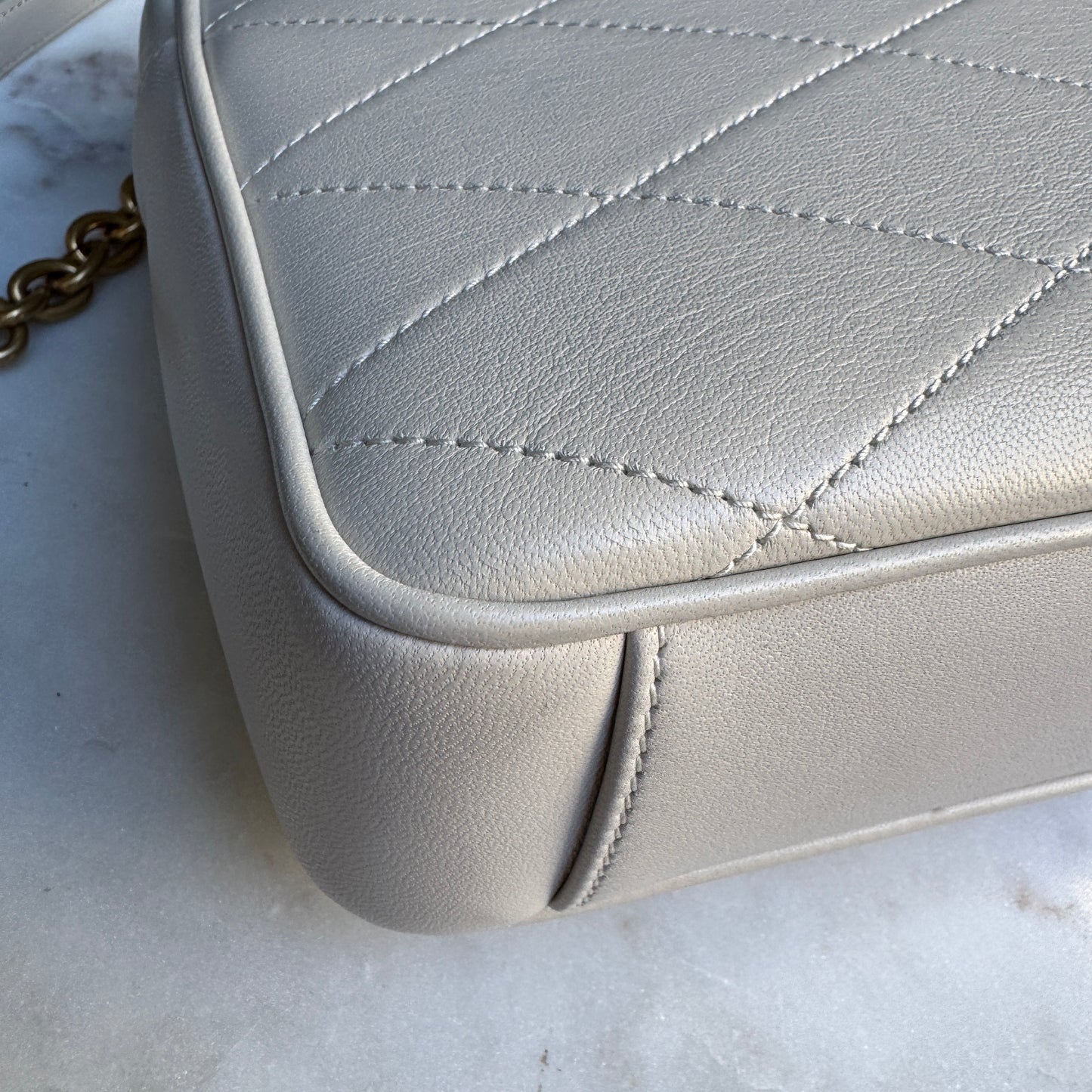 Saint Laurent Quilted Lambskin Le Maillon Camera Bag