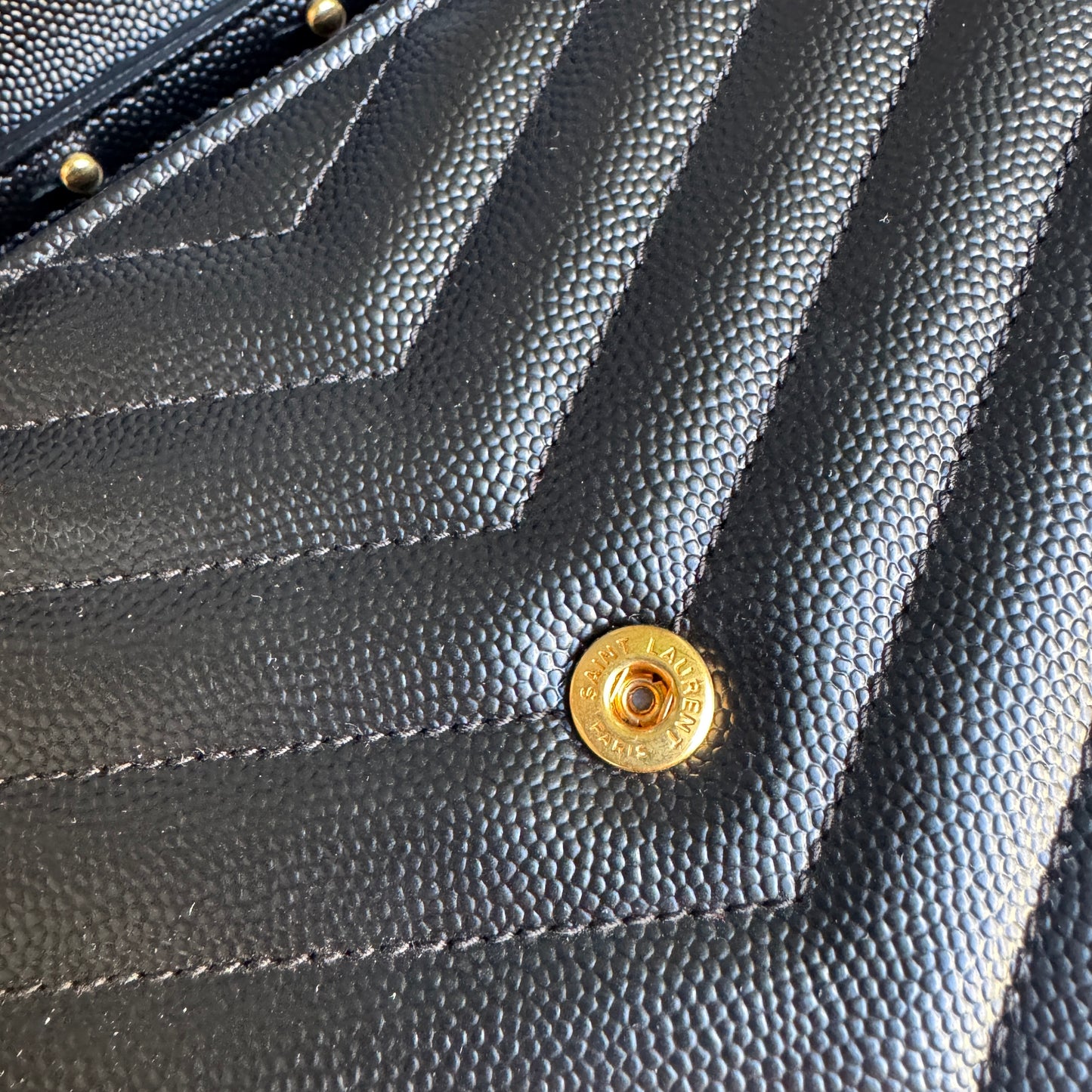 Saint Laurent Cassandre Matelassé Envelope Chain Wallet Crossbody