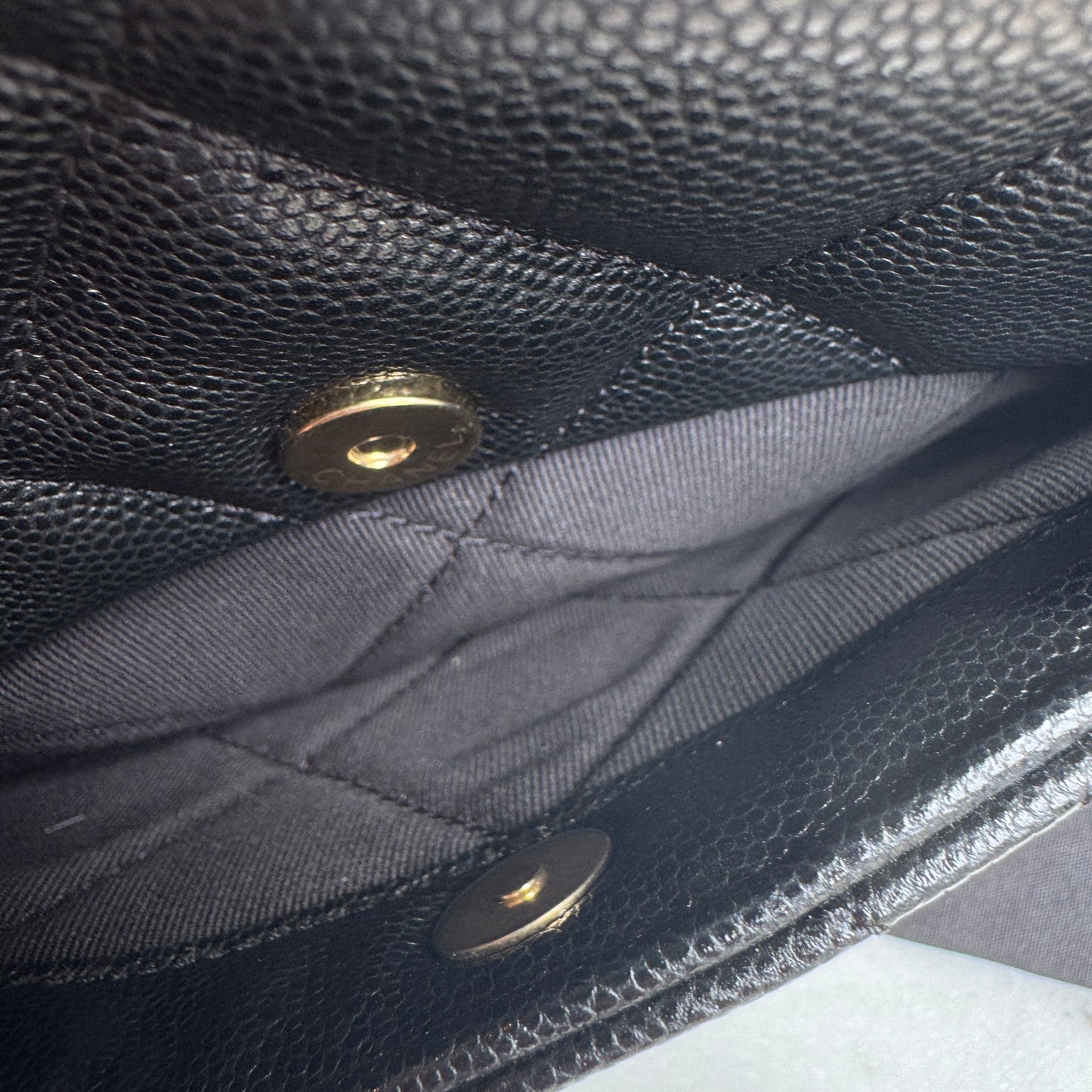 Chanel Shiny Caviar Quilted Small Single Flap Crossbody