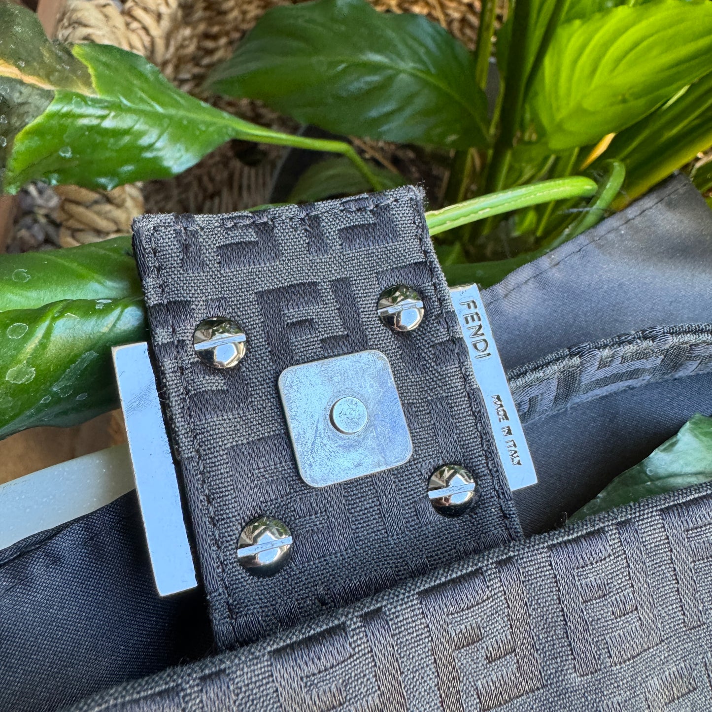 Fendi Vintage Mamma Monogram Baguette Shoulder Bag