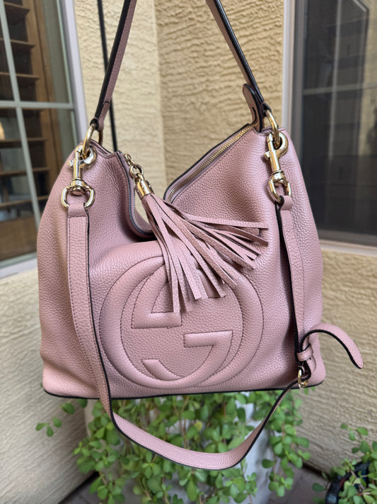 Gucci Soho Convertible Large Leather Hobo