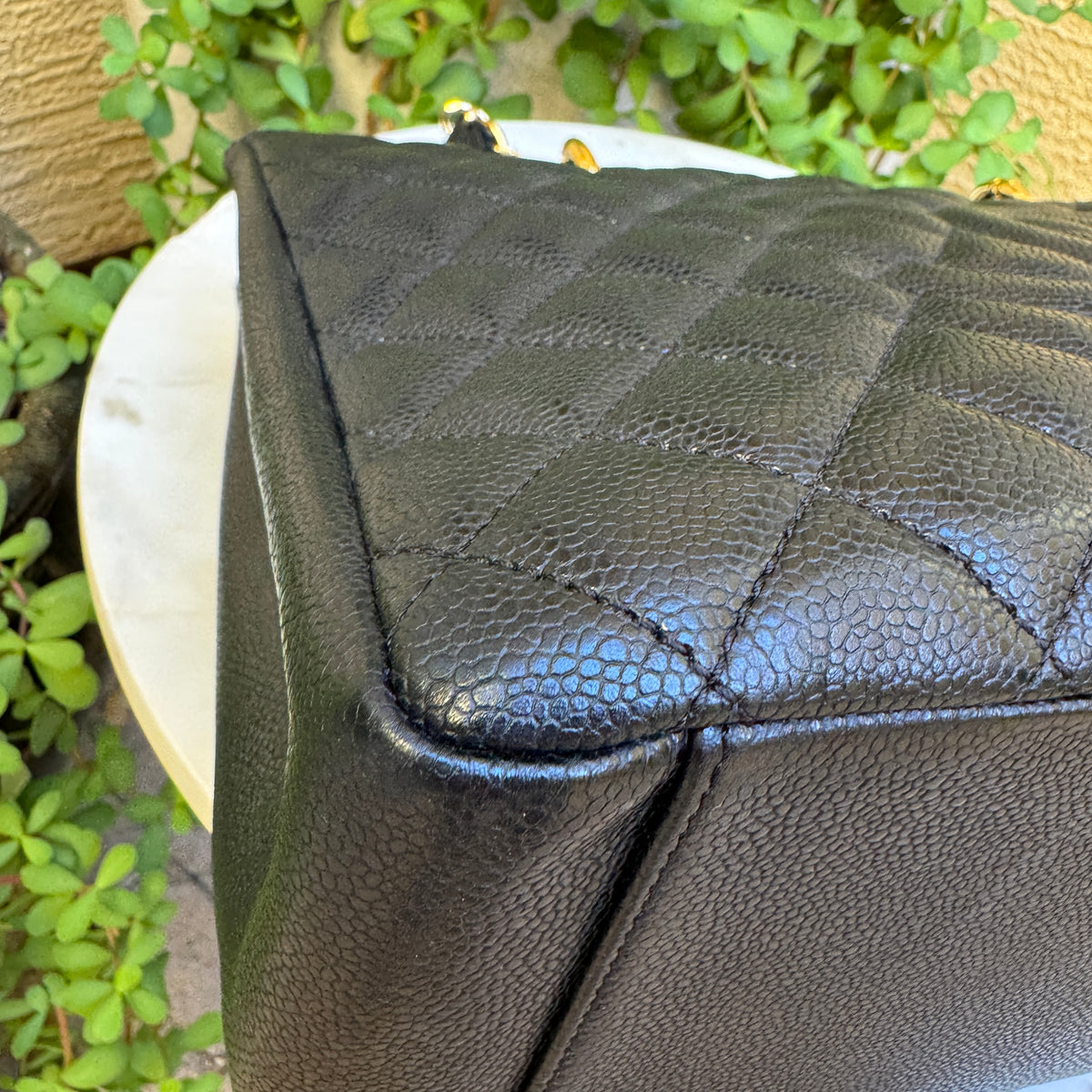 Chanel Classic Vintage Jumbo Caviar Single Flap