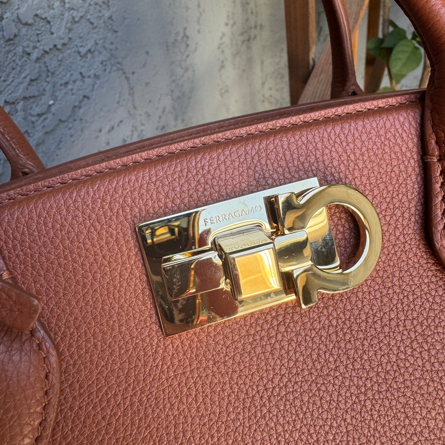Salvatore Ferragamo Studio Soft Leather Top Handle Bag