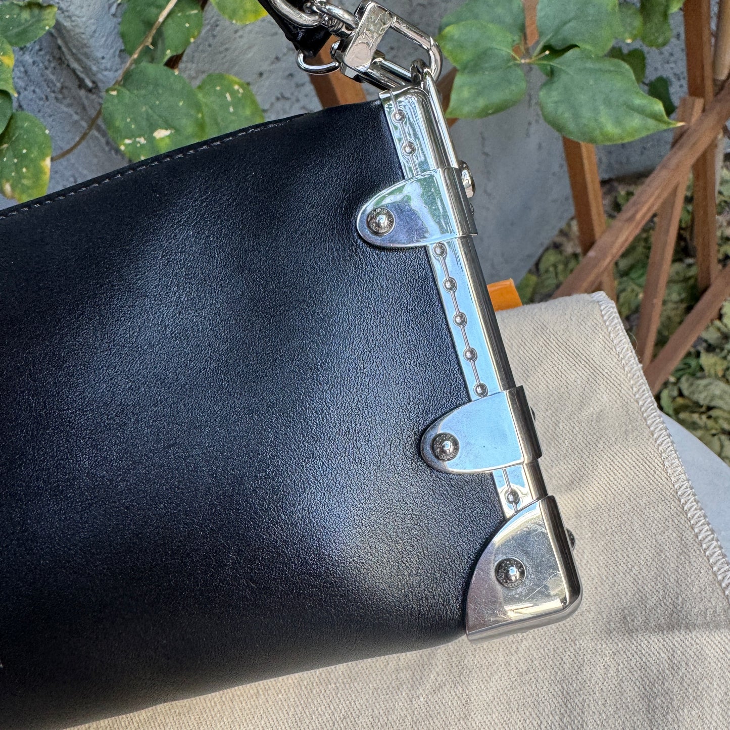 Louis Vuitton Calfskin Leather Soft Slim Trunk Crossbody