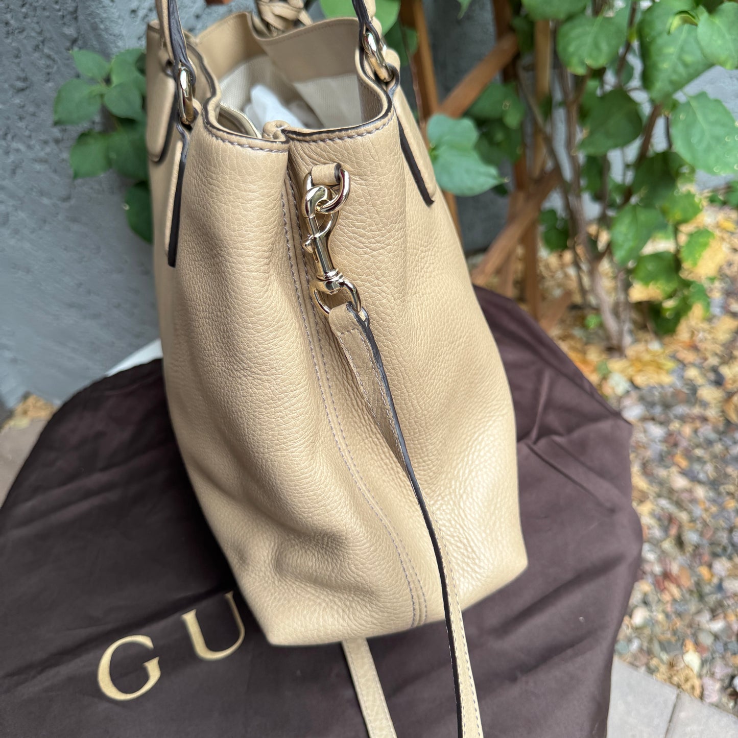 Gucci Soho Leather Convertible Shoulder Bag Tote