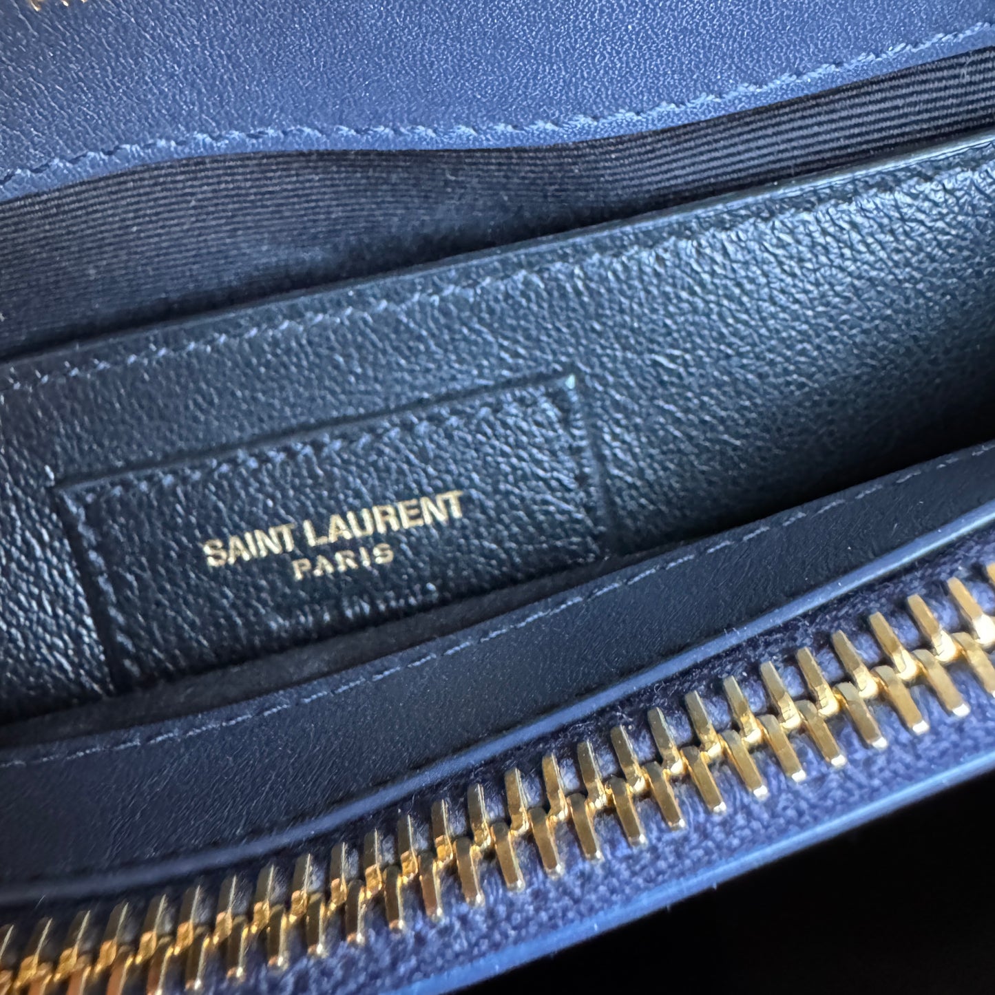 Saint Laurent Small Loulou Striped Chain Crossbody
