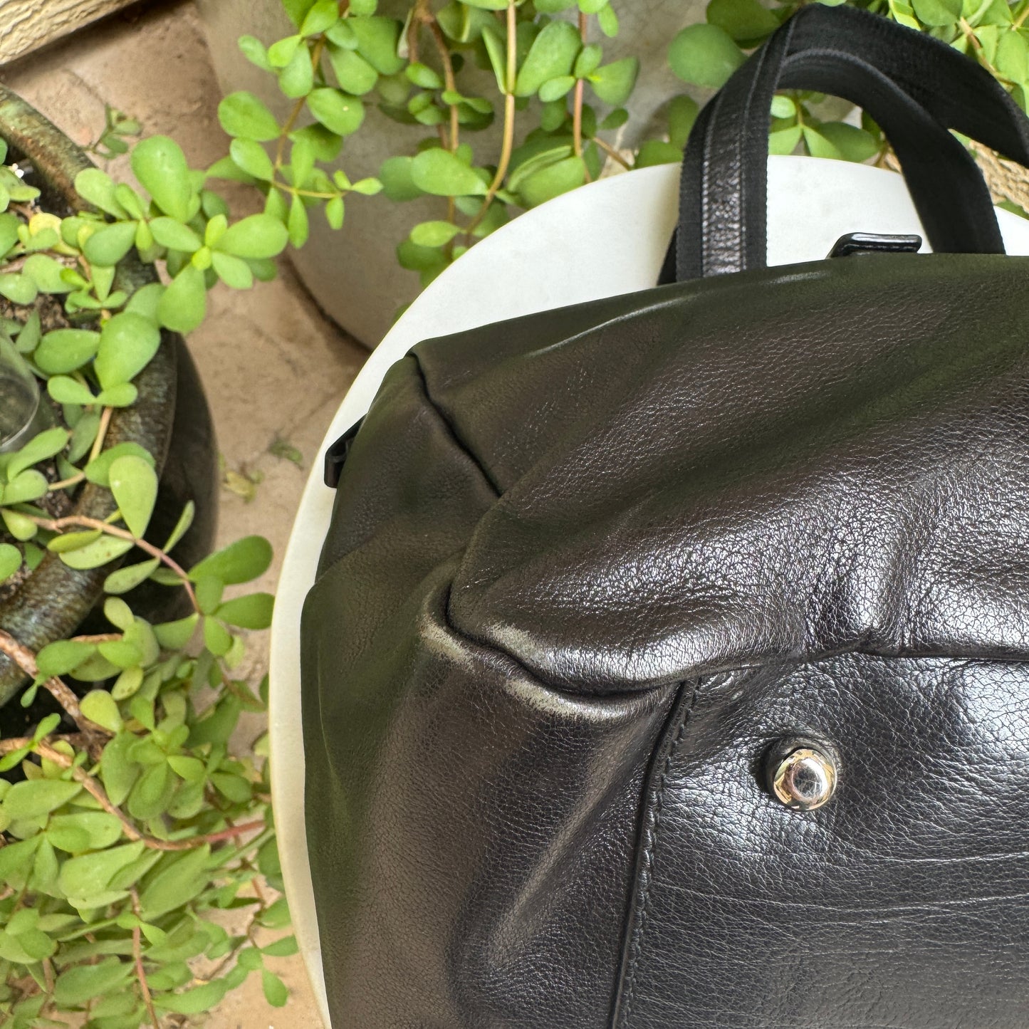 Yves Saint Laurent Studded Vintage Rive Gauche Satchel