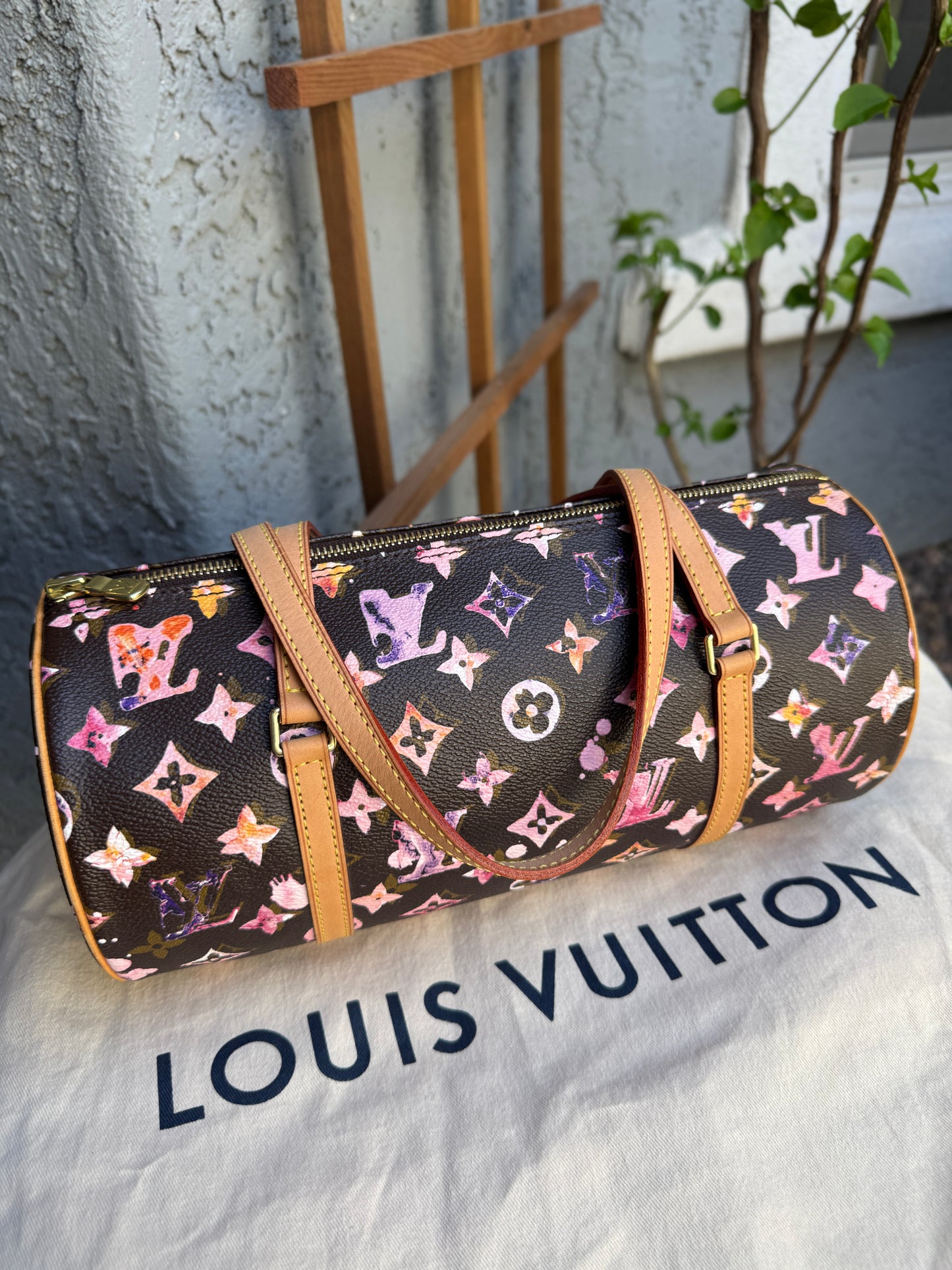 Louis Vuitton Richard Prince Monogram Watercolor Papillon 30 Shoulder Bag