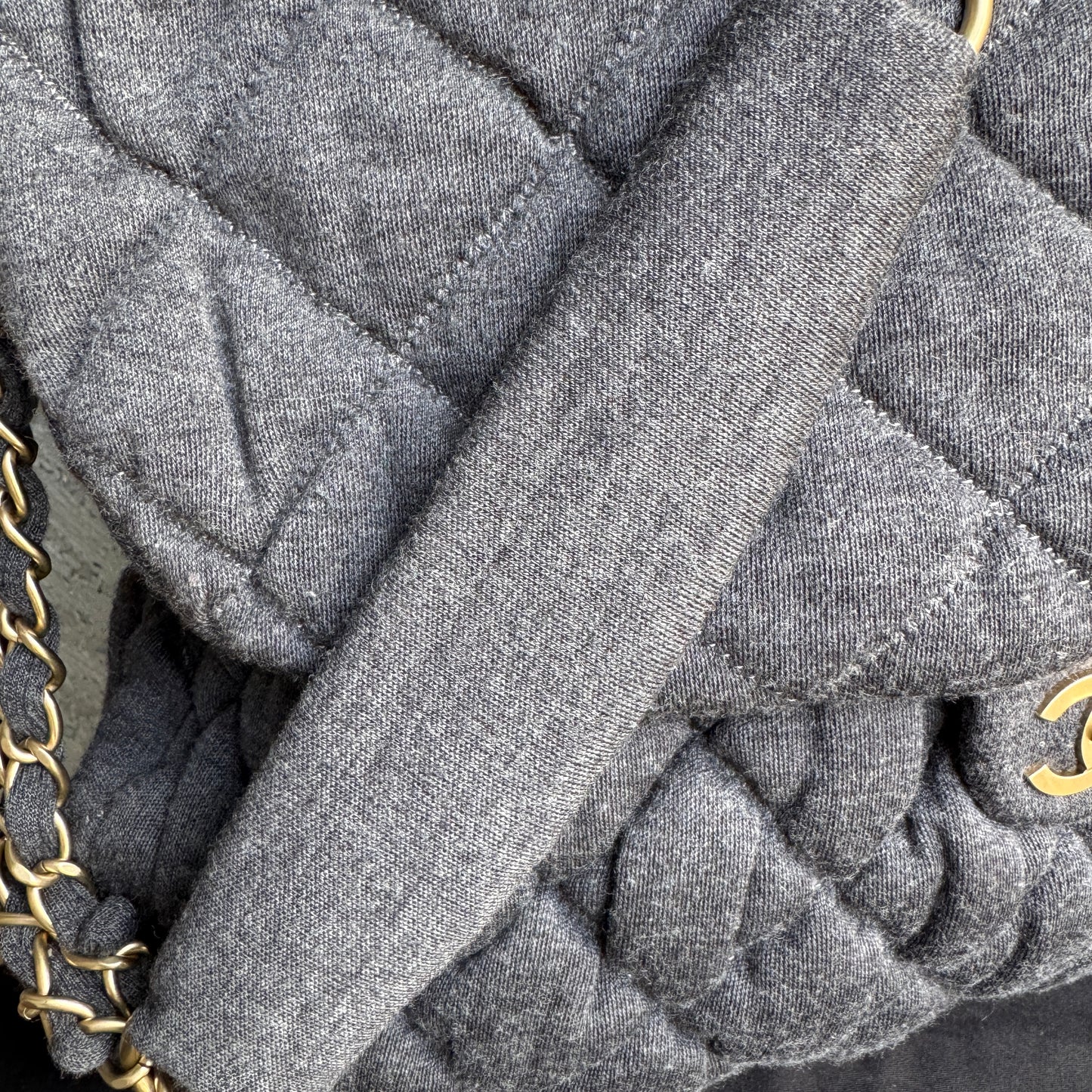 Chanel Maxi Jersey Bubble Single Flap Quilt Shoulder Bag