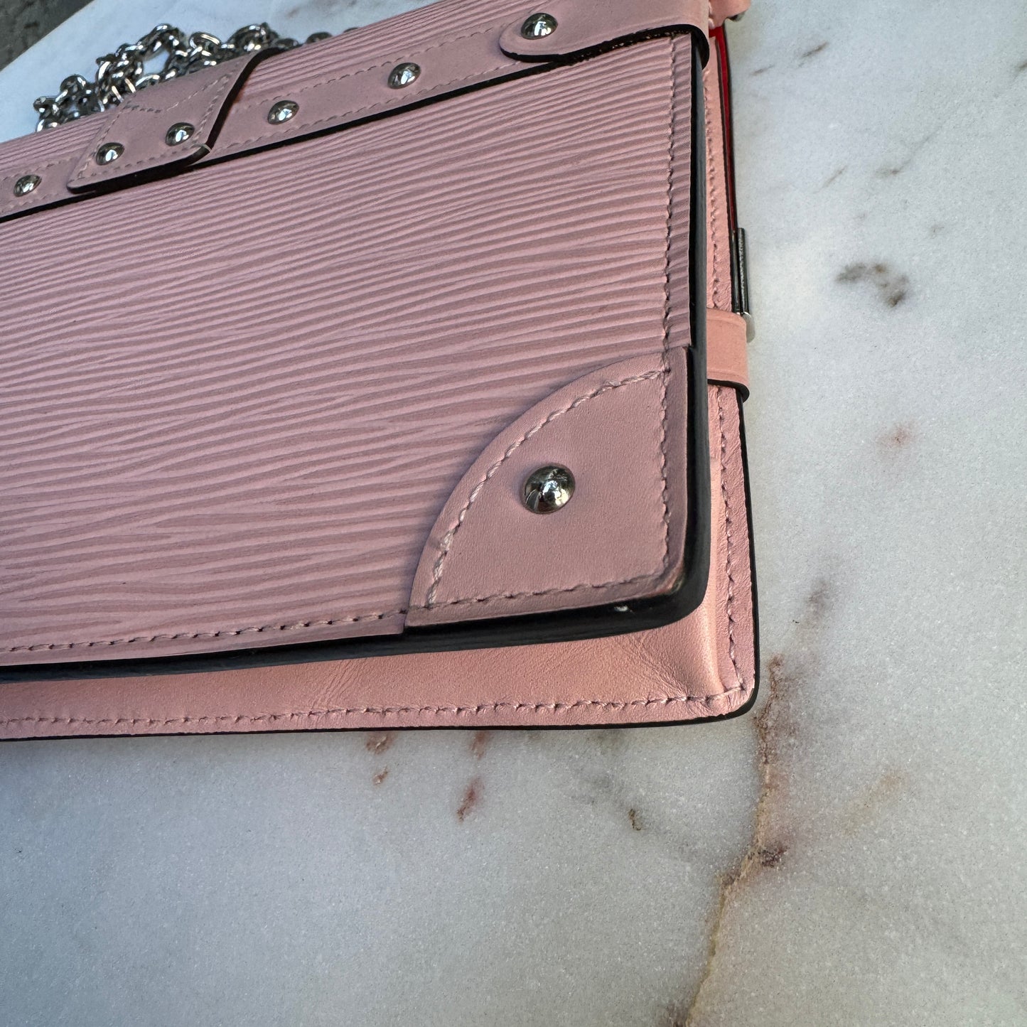 Louis Vuitton Epi Leather Trunk Chain Wallet on Chain Crossbody