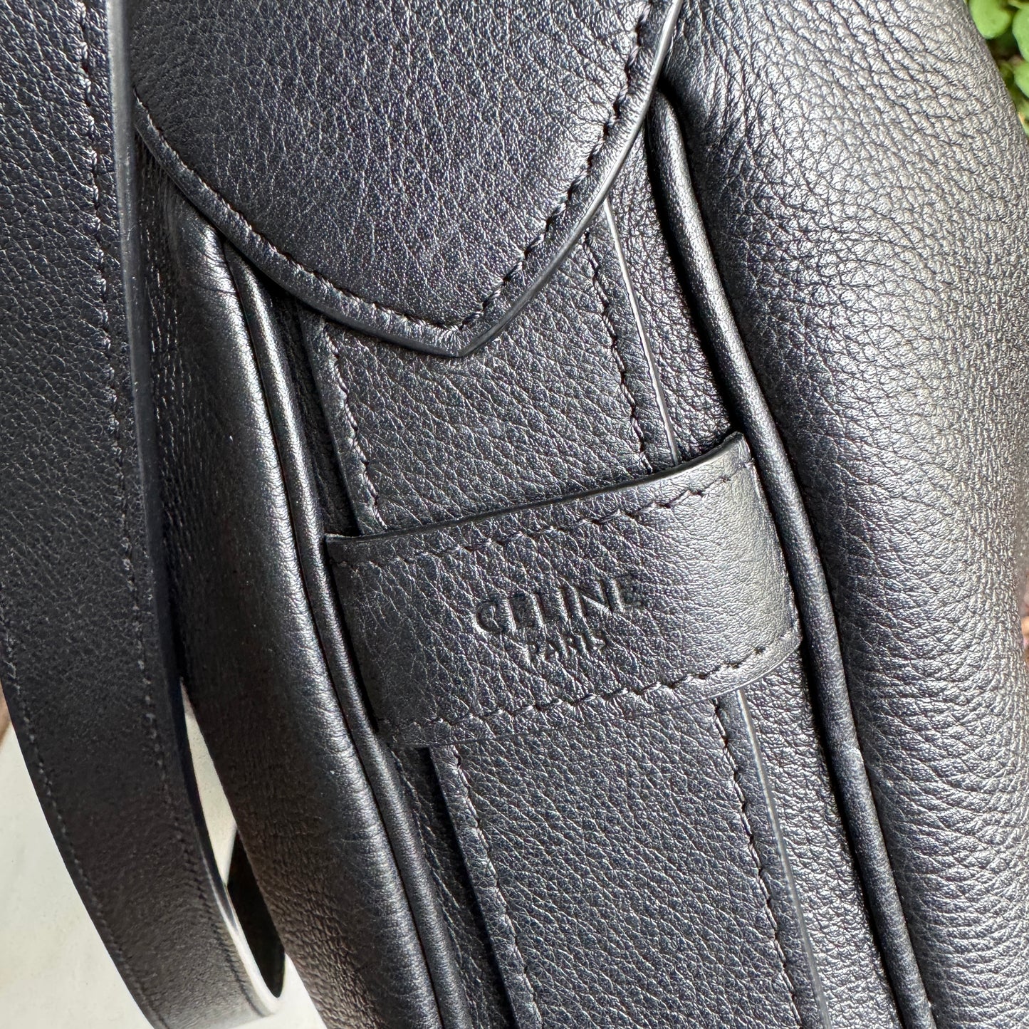Celine Large Romy Leather Shoulder Bag