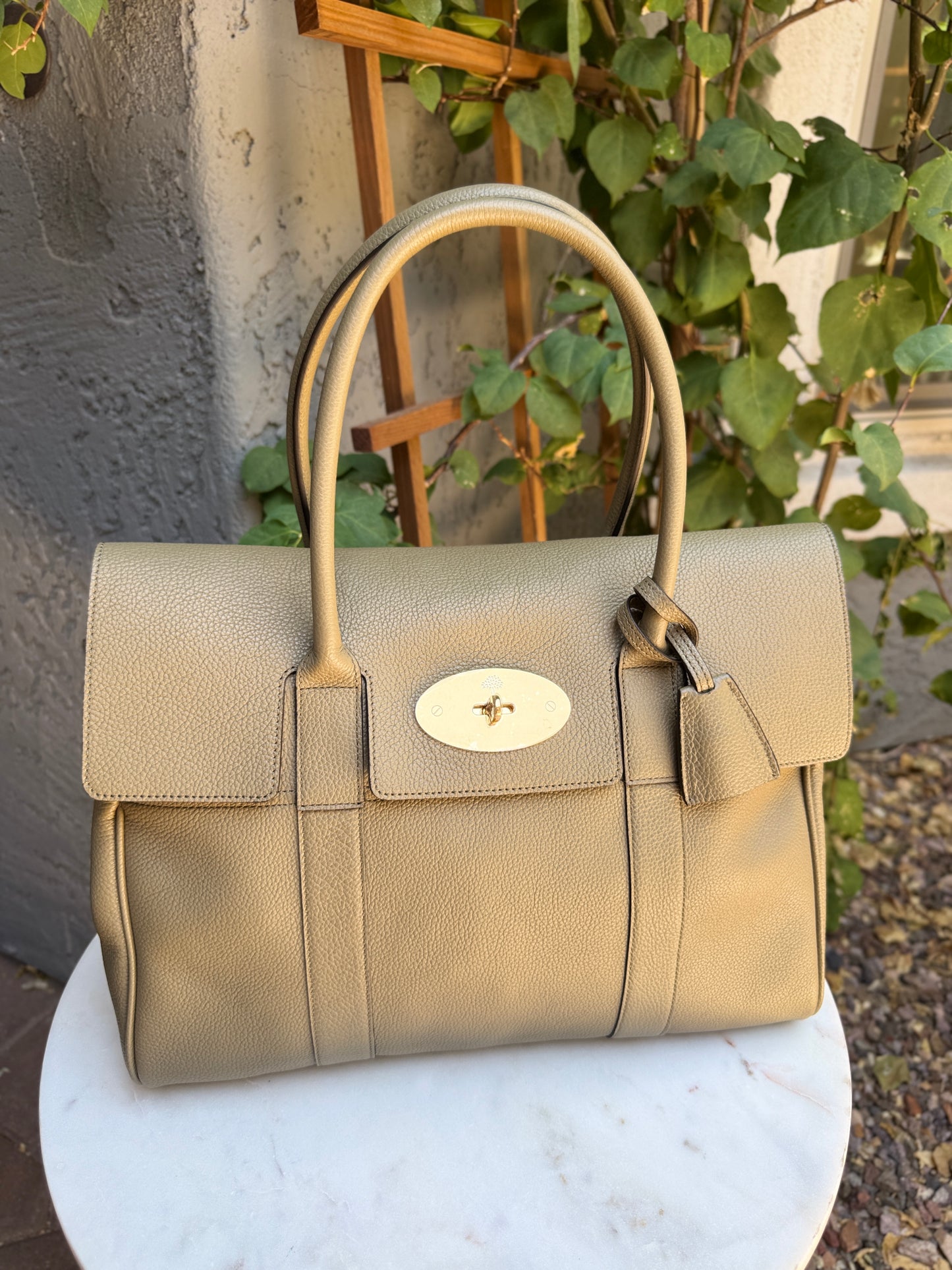 Mulberry Bayswater Grained Leather Satchel