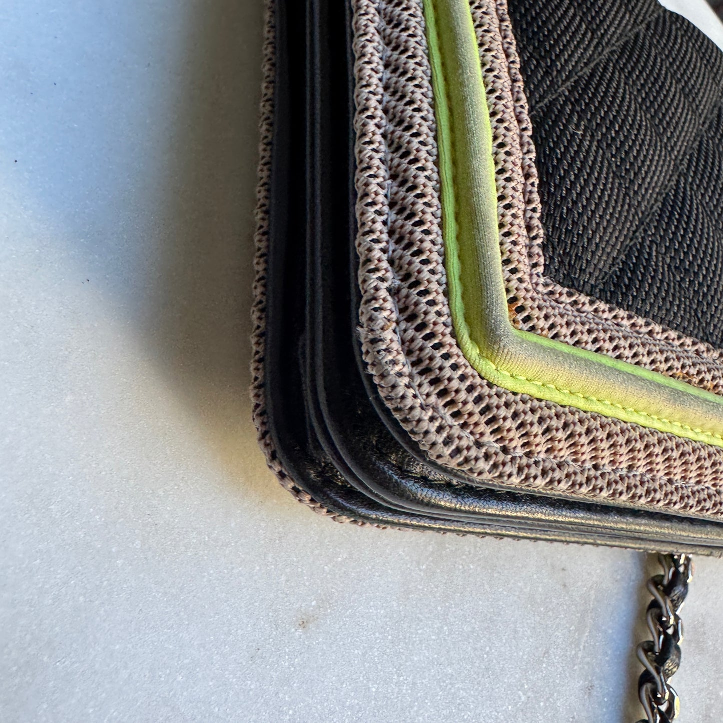 Chanel Fluo Boy Nylon WOC Wallet on Chain Crossbody