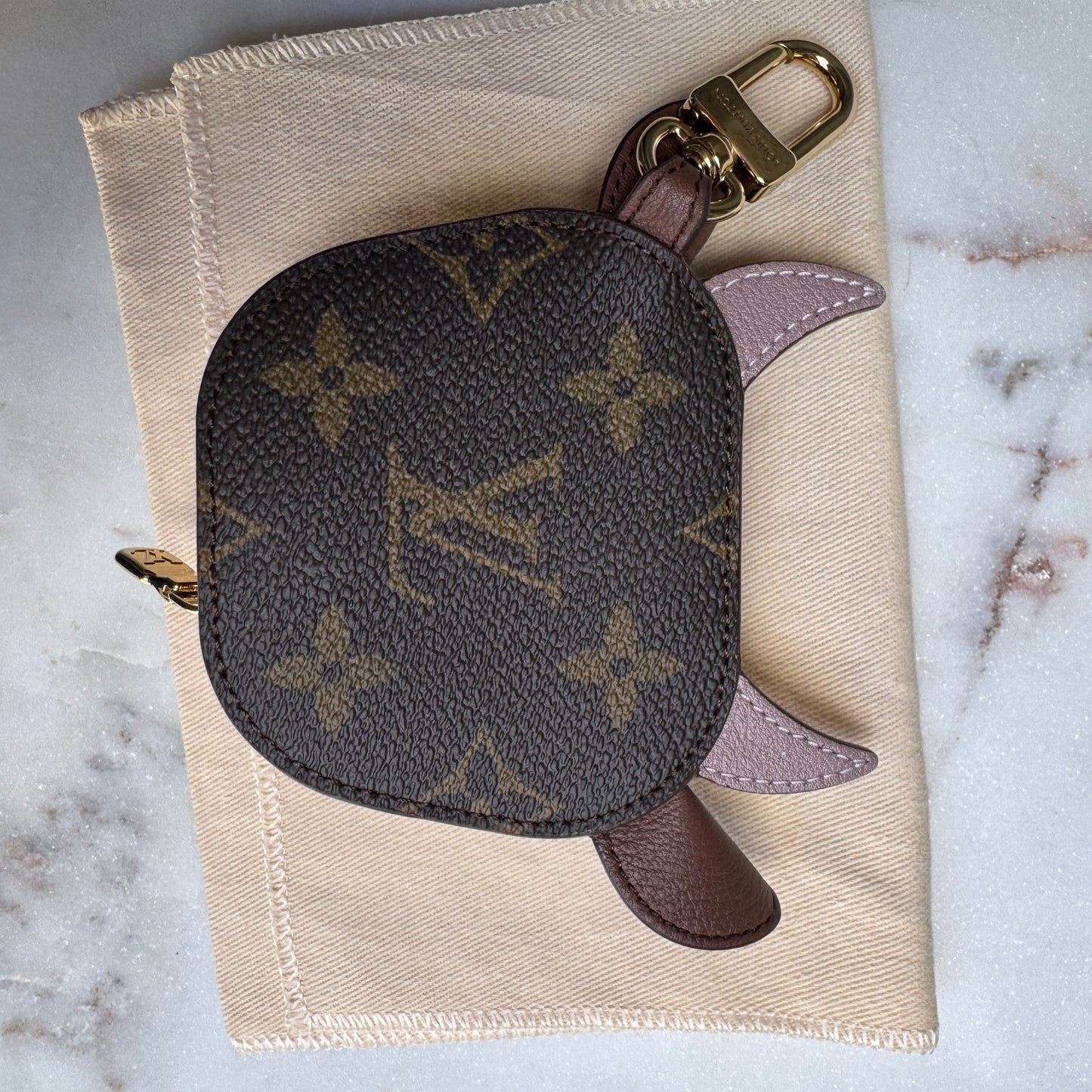 Louis Vuitton Cow Zipper Pouch Bag Charm