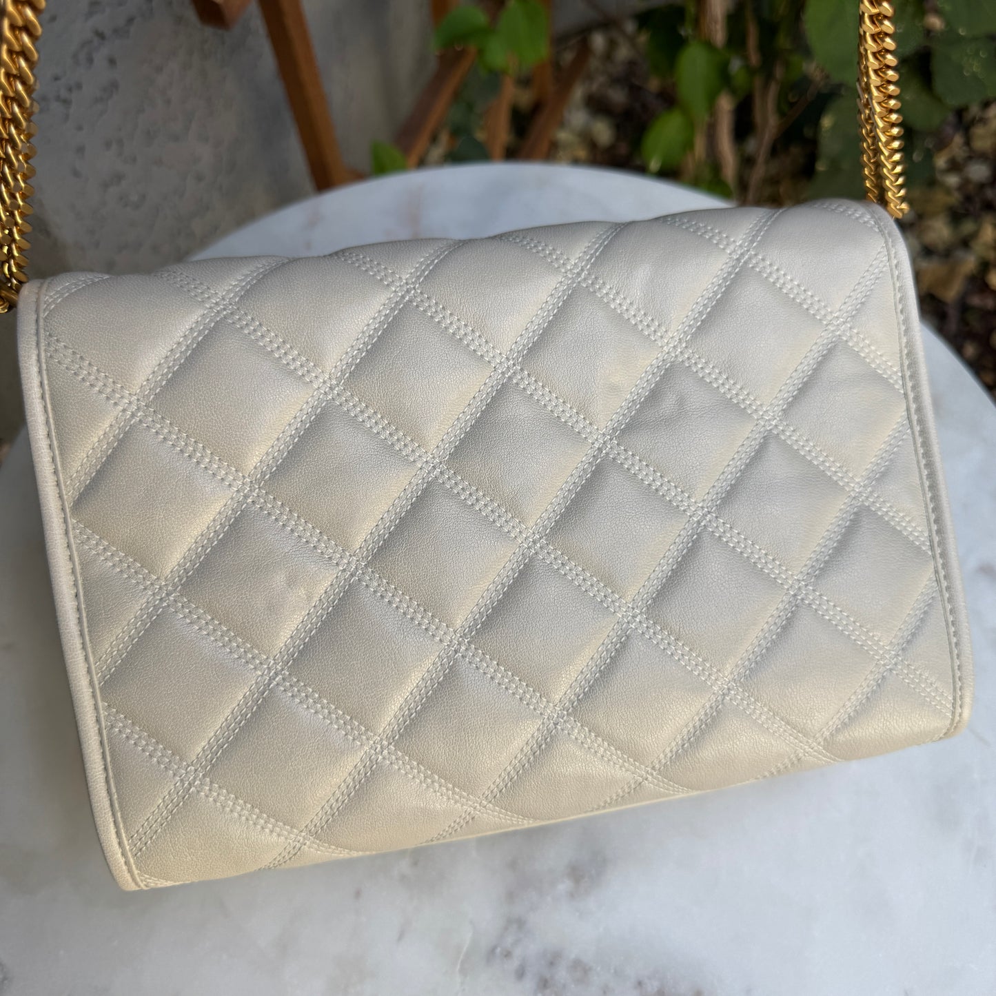 Saint Laurent Quilted Small Becky Shoulder Bag