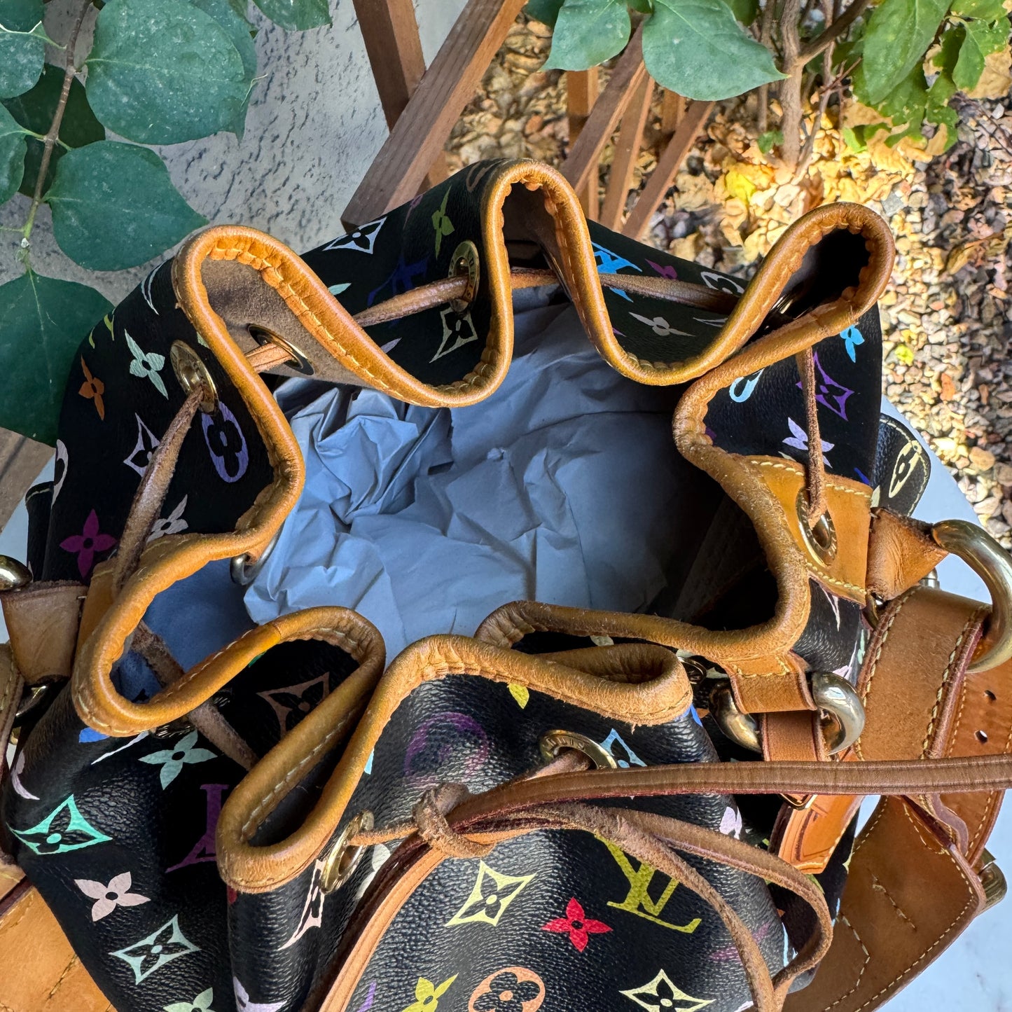 Louis Vuitton Multicolore Petit Noe Bucket Drawstring Shoulder Bag