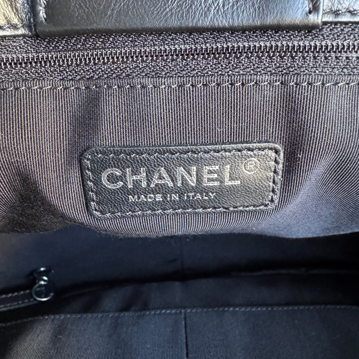 Chanel Calf Leather & Tweed Grand Shopping Secrets Tote