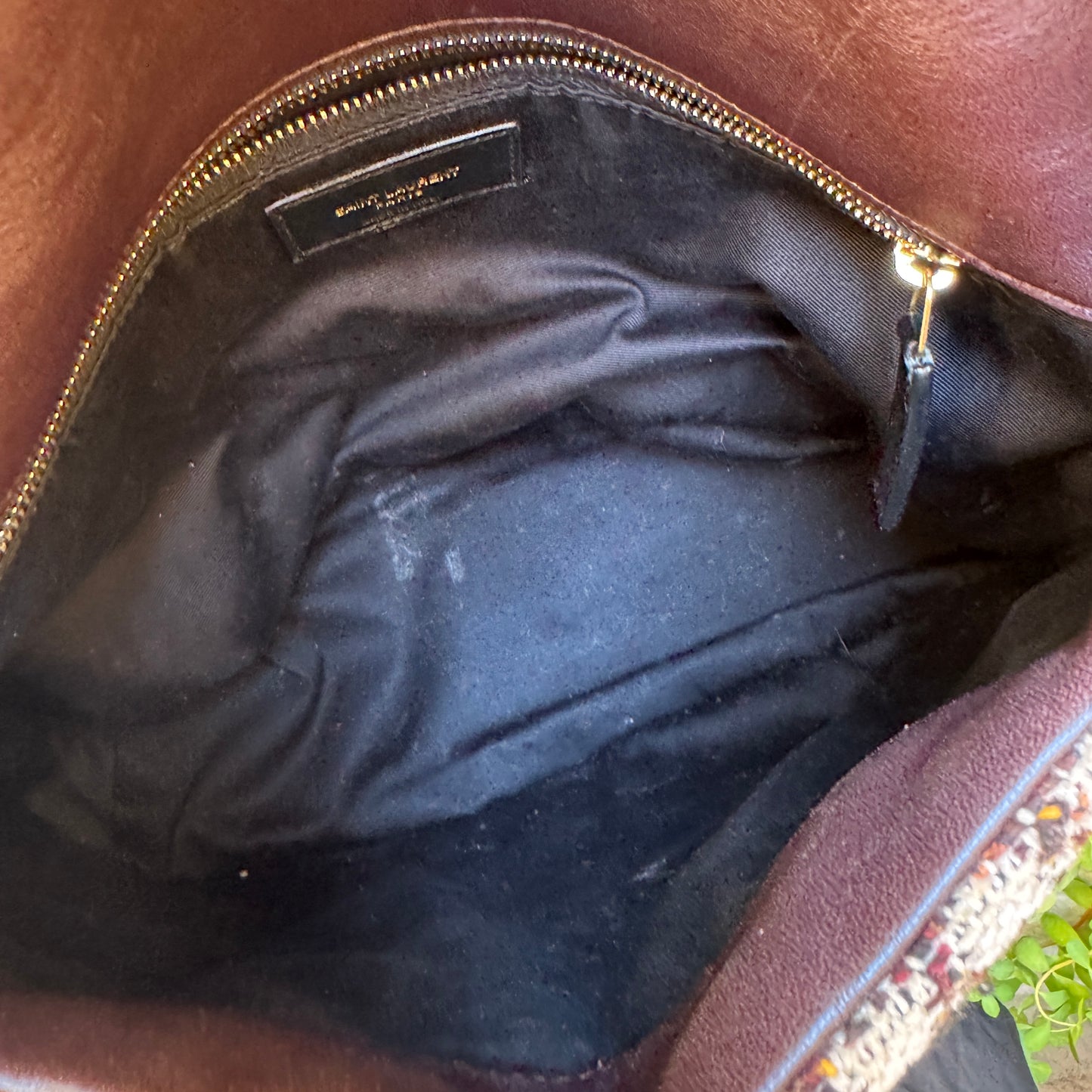 Saint Laurent Tweed Loulou Monogram Puffer Shoulder Bag