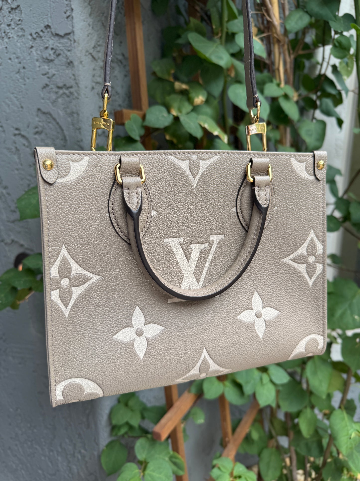 Louis Vuitton OnTheGo PM Bicolor Monogram Empreinte Leather Crossbody