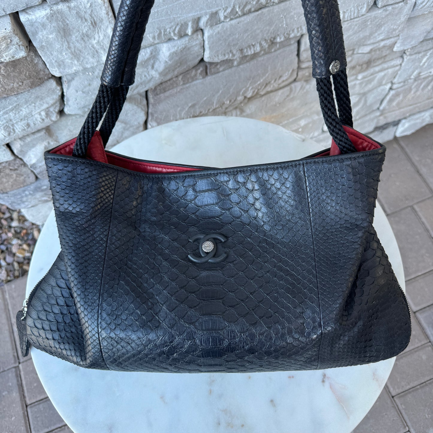 Chanel Python Yacht Expandable Hobo