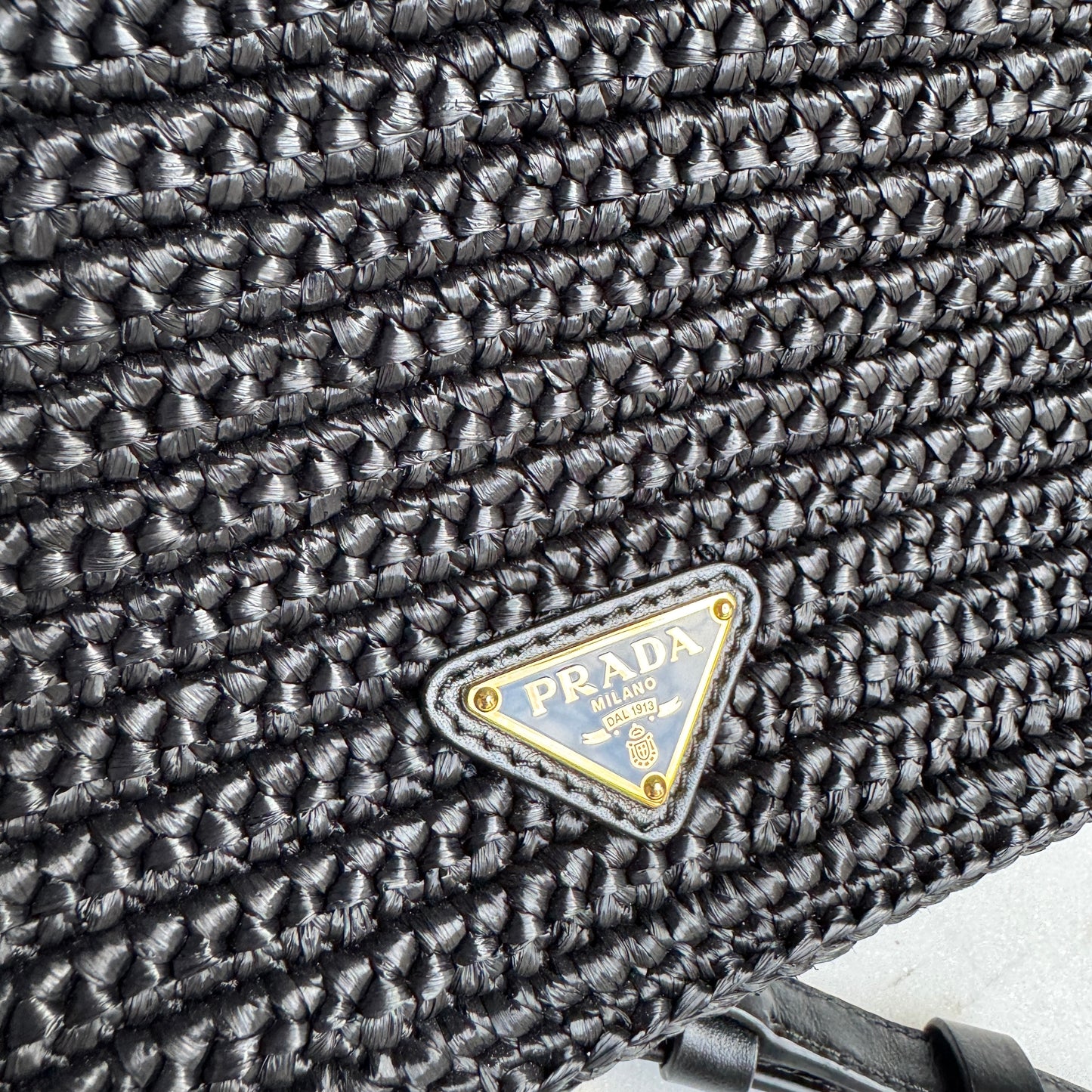 Prada Re-Edition Mini Crochet Raffia Crossbody Bag