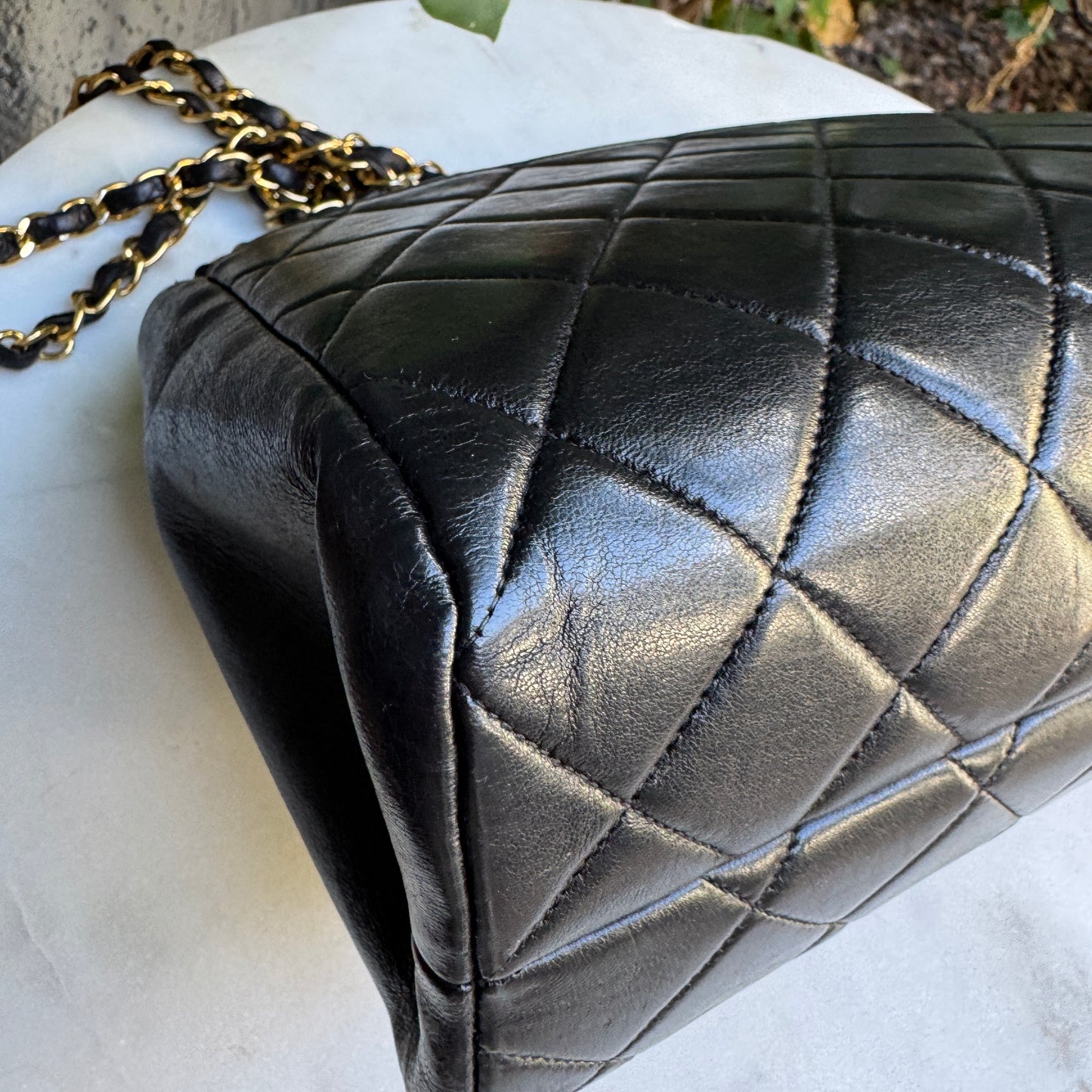 Chanel Vintage Quilted Lambskin Leather Classic Envelope Flap Shoulder Bag