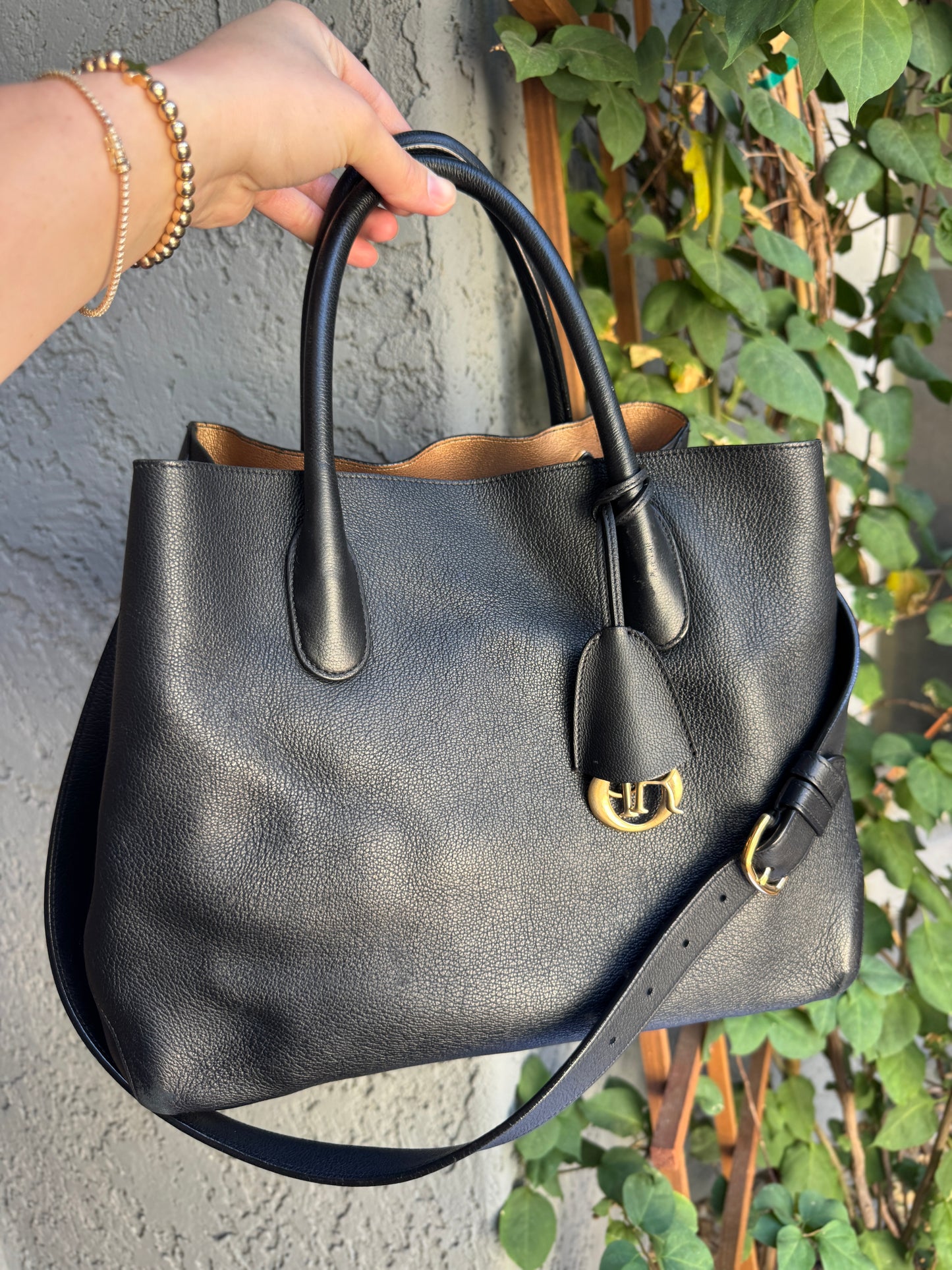 Dior Open Bar Leather Tote