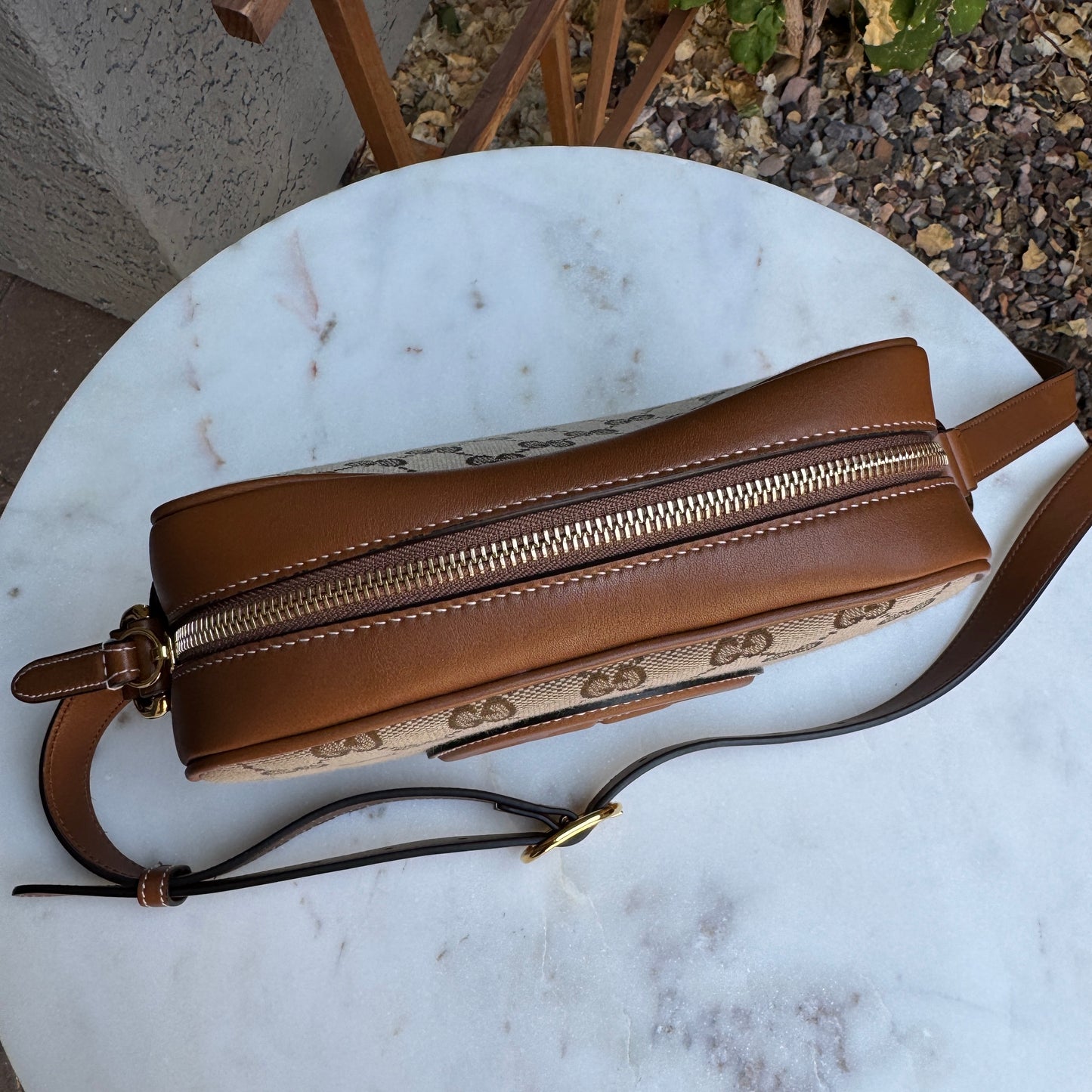 Gucci Blondie Monogram GG Canvas Camera Bag