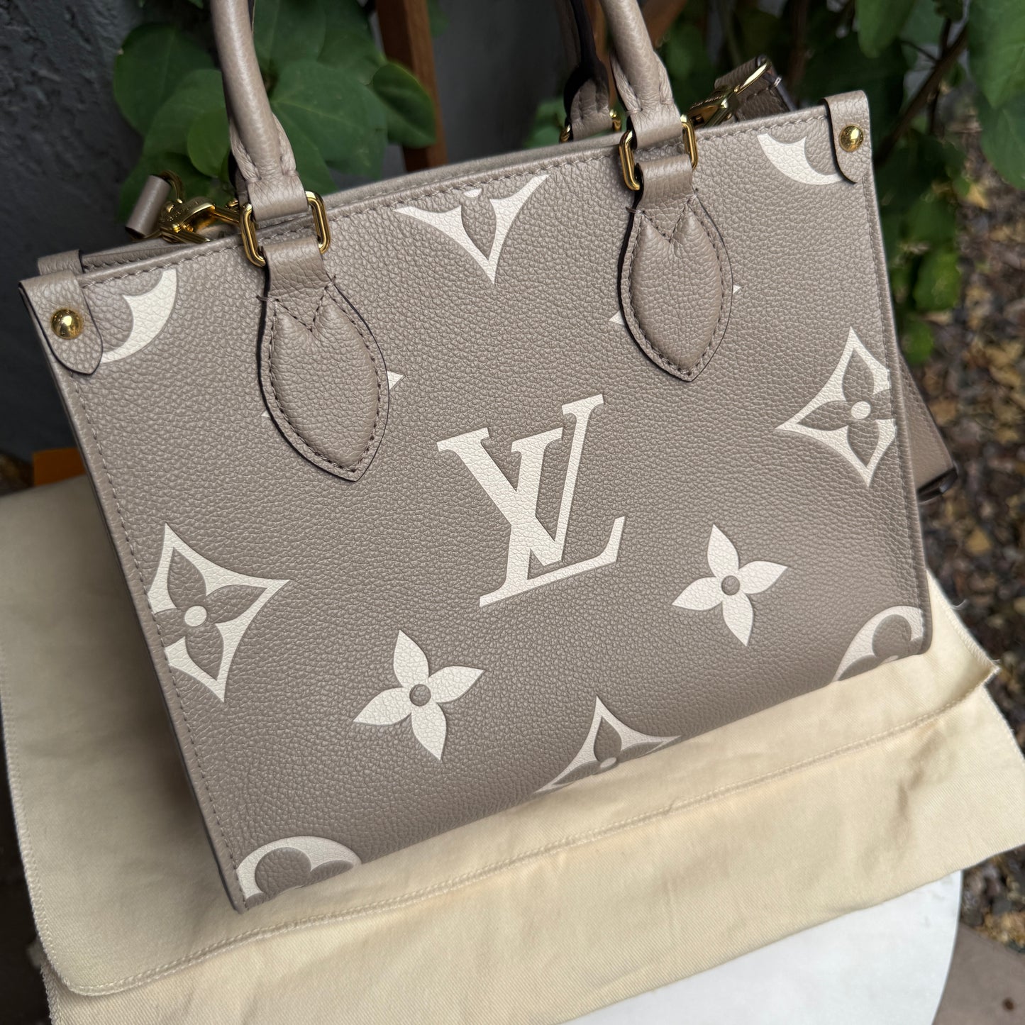 Louis Vuitton OnTheGo PM Bicolor Monogram Empreinte Leather Crossbody