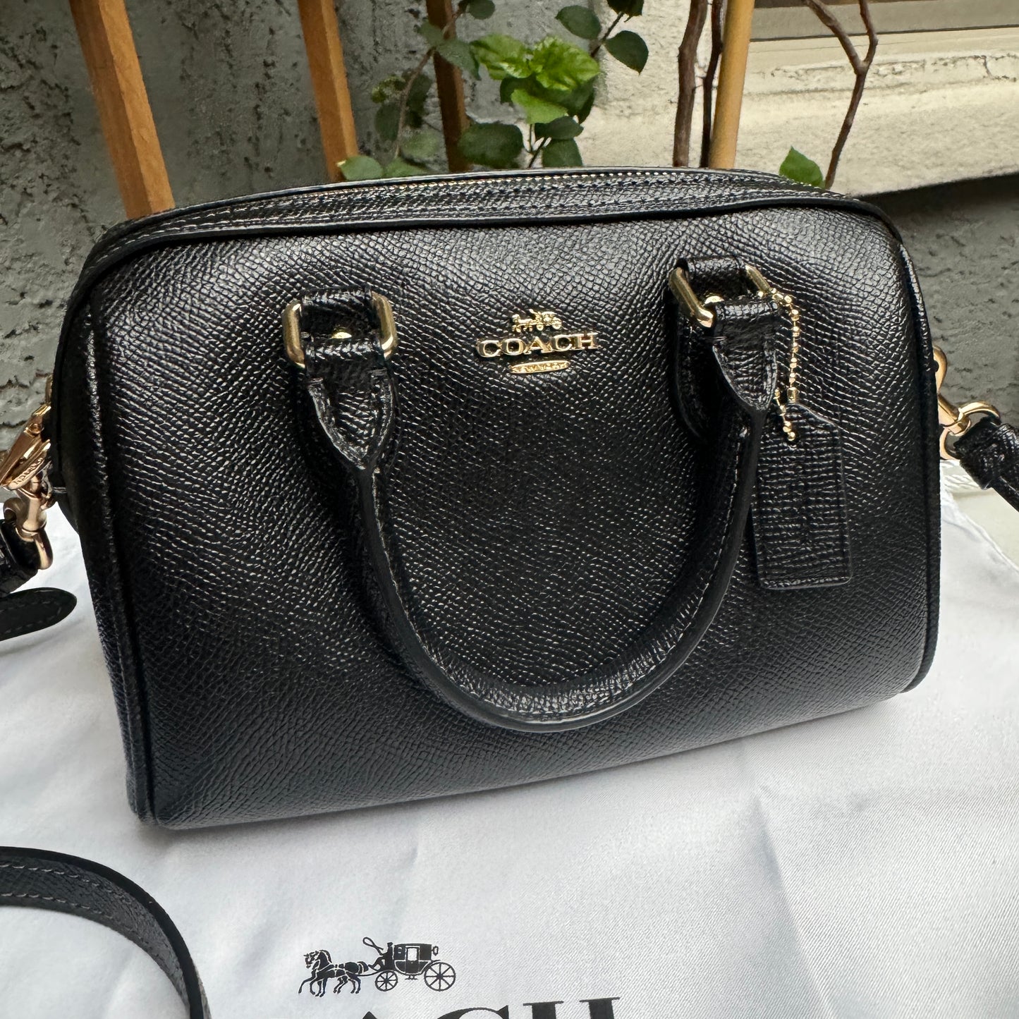 Coach Mini Rowan Leather Boston Crossbody