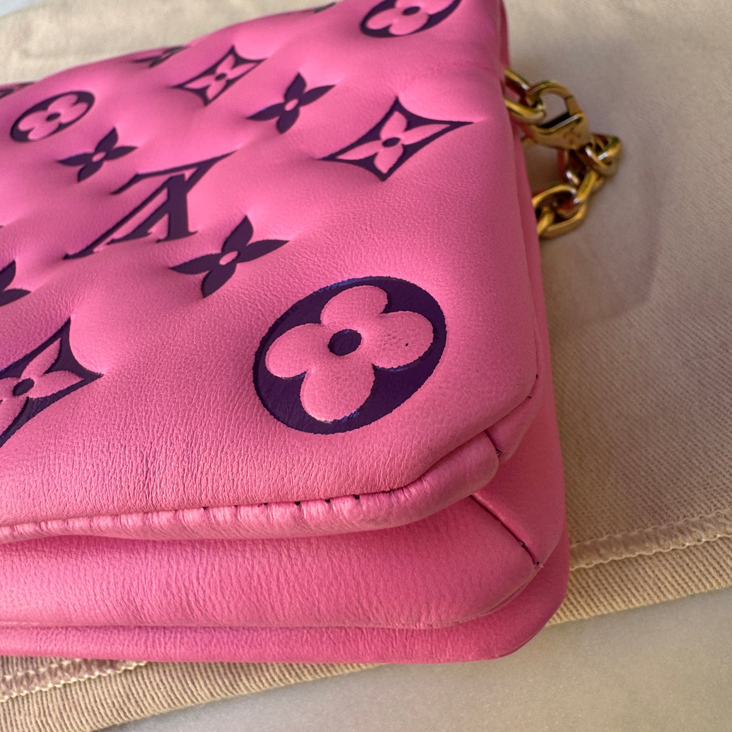Louis Vuitton Monogram Lambskin Vuittamins Pochette Coussin