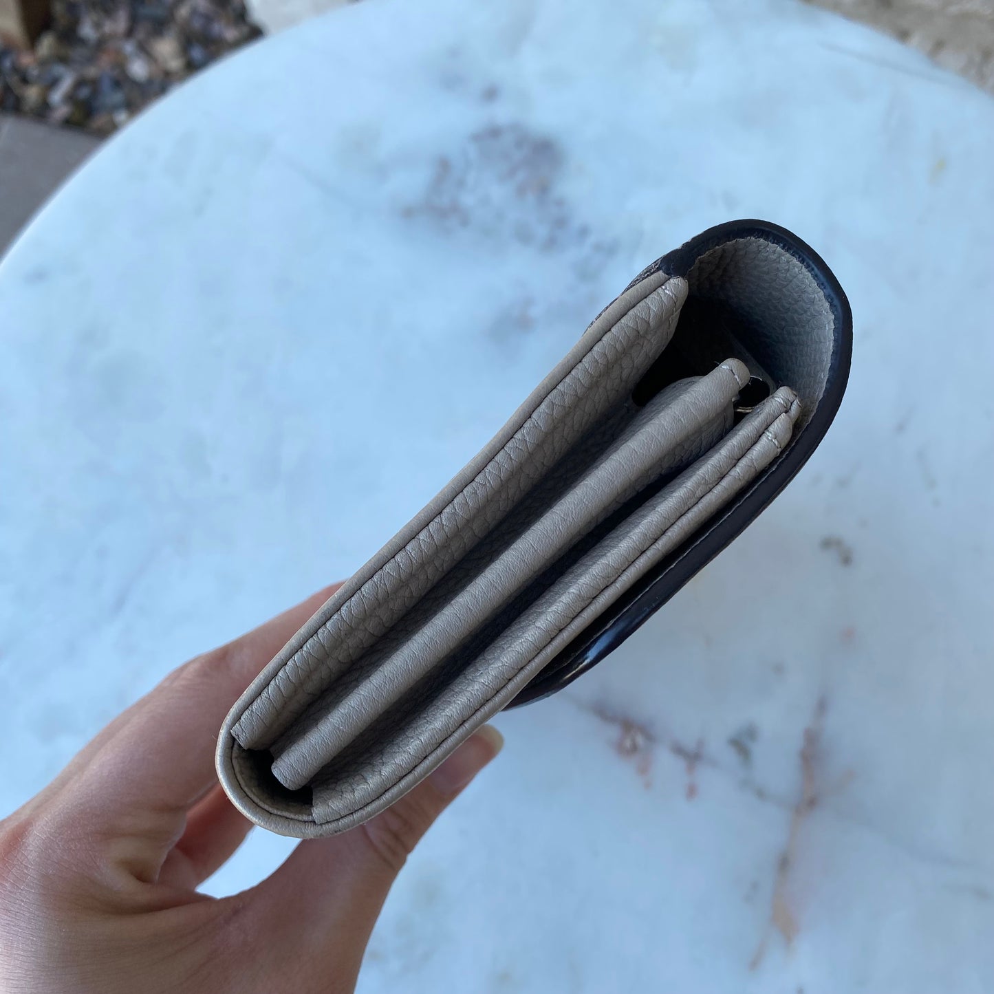 Louis Vuitton Portefeuille Iris Mahina Leather Wallet