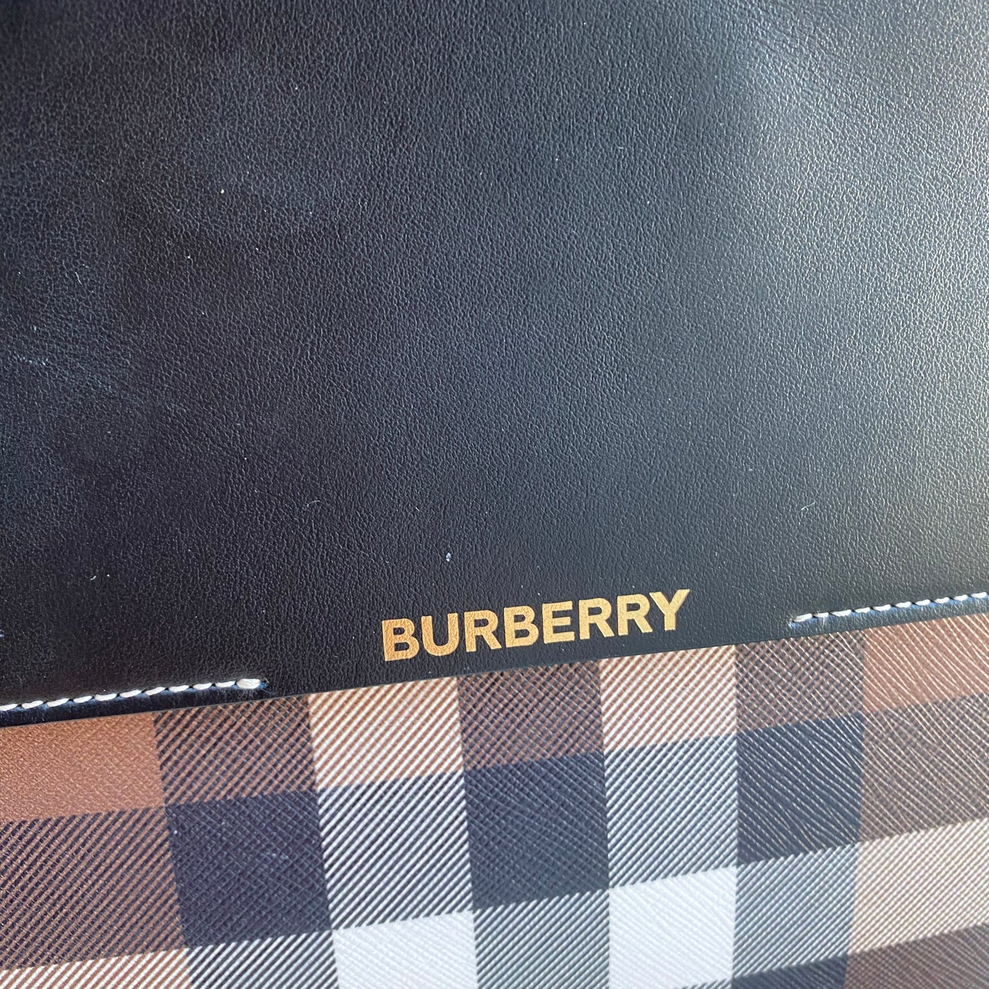 Burberry Catherine Smoked Check Tote Bag