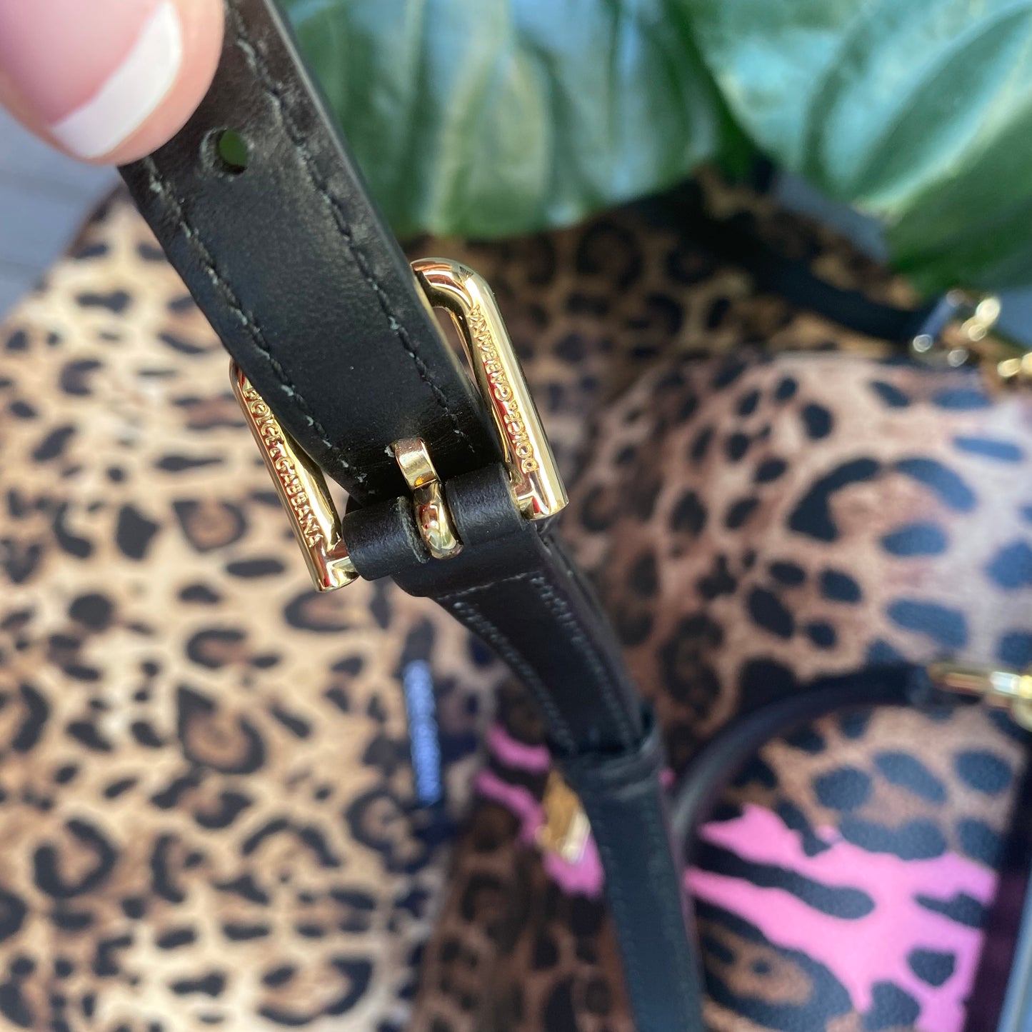 DOLCE & GABBANA LEOPARD LEATHER SMALL SICILY BAG