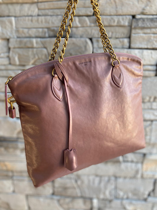 Louis Vuitton Cuir Boudoir Lockit Chain Bag