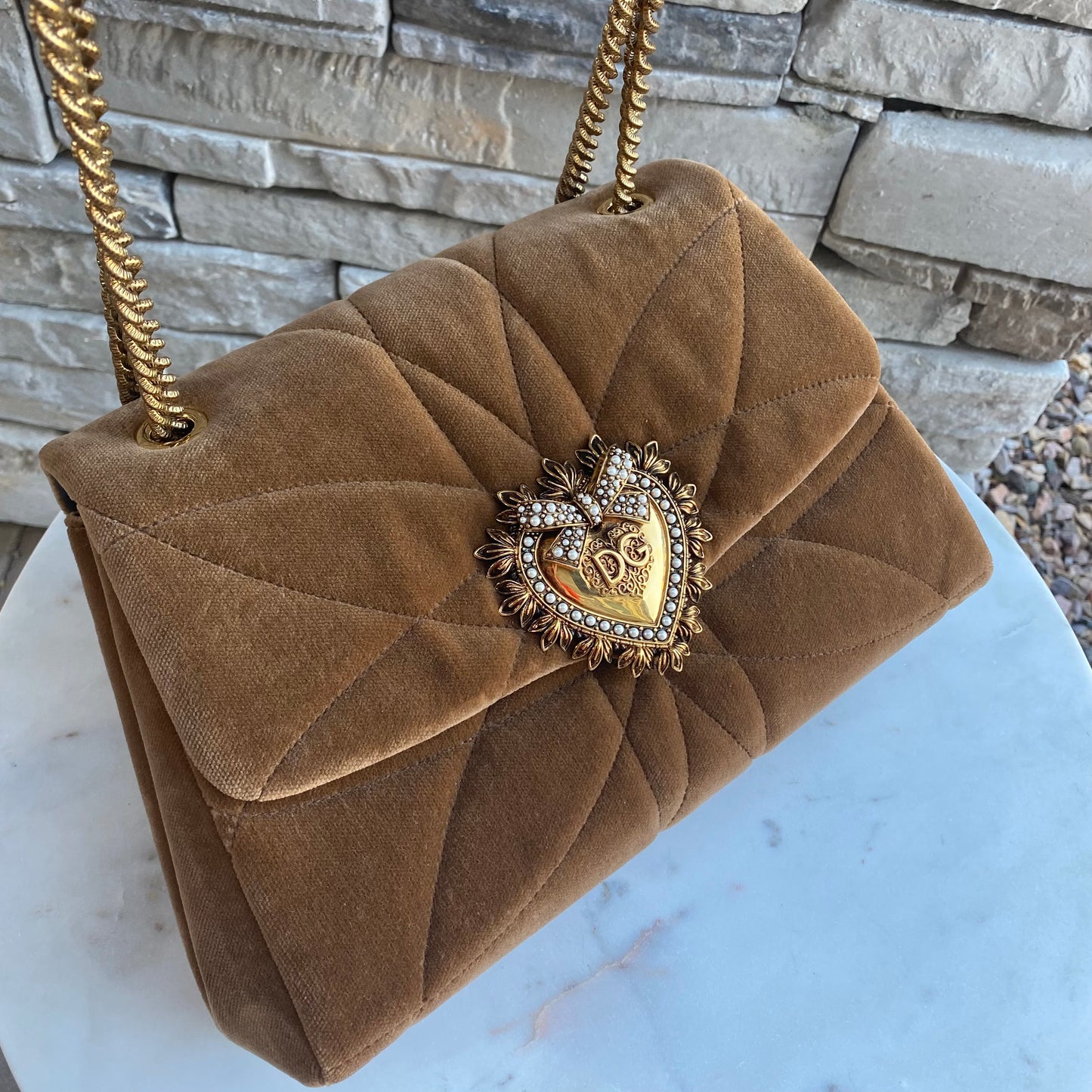 Dolce & Gabbana Velvet Devotion Envelope Shoulder Bag