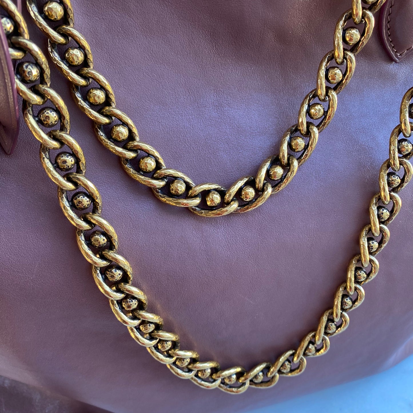 Louis Vuitton Cuir Boudoir Lockit Chain Bag