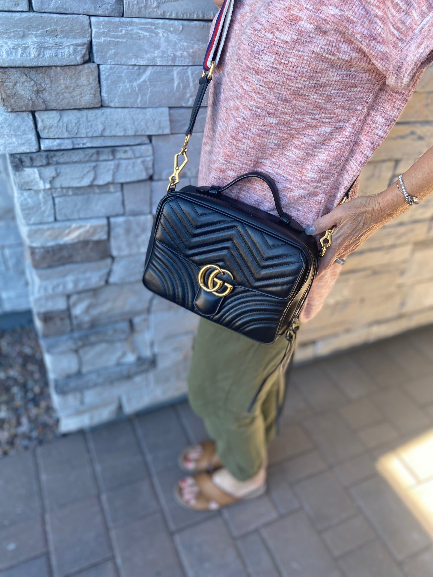 Gucci Marmont Matelasse GG Sylvie Top Handle Crossbody