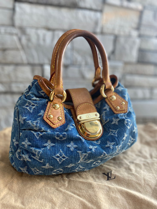 Louis Vuitton Mini Denim Pleaty Satchel