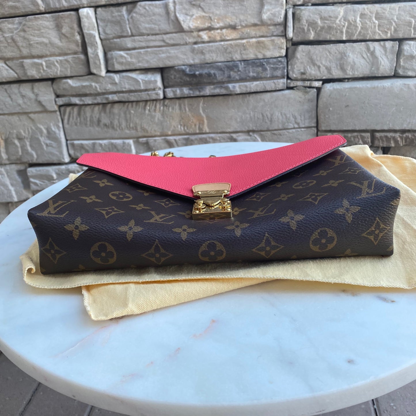 Louis Vuitton Pallas Chain Monogram Dahlia Shoulder Bag