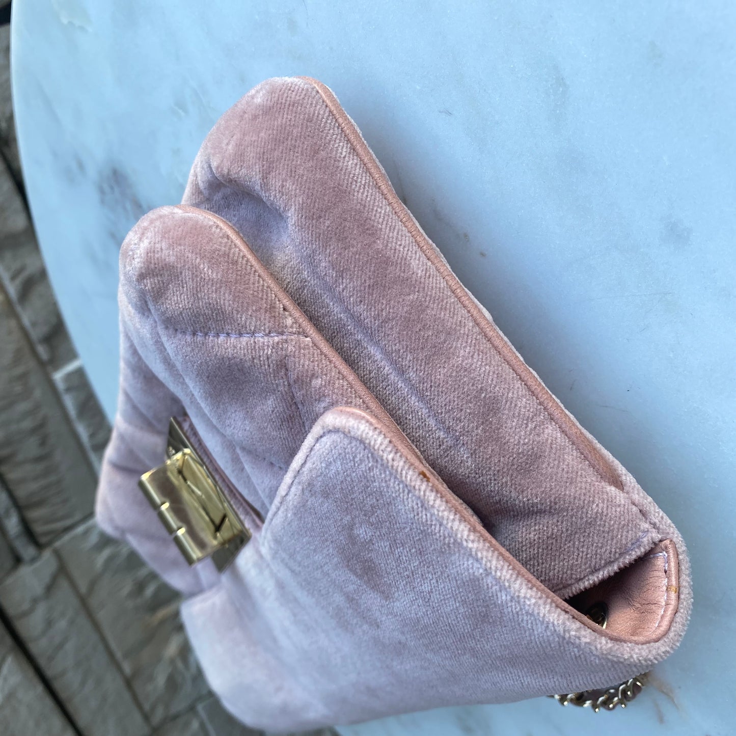 Chanel Giant Reissue Pink Velvet Single Flap Shoulder Bag