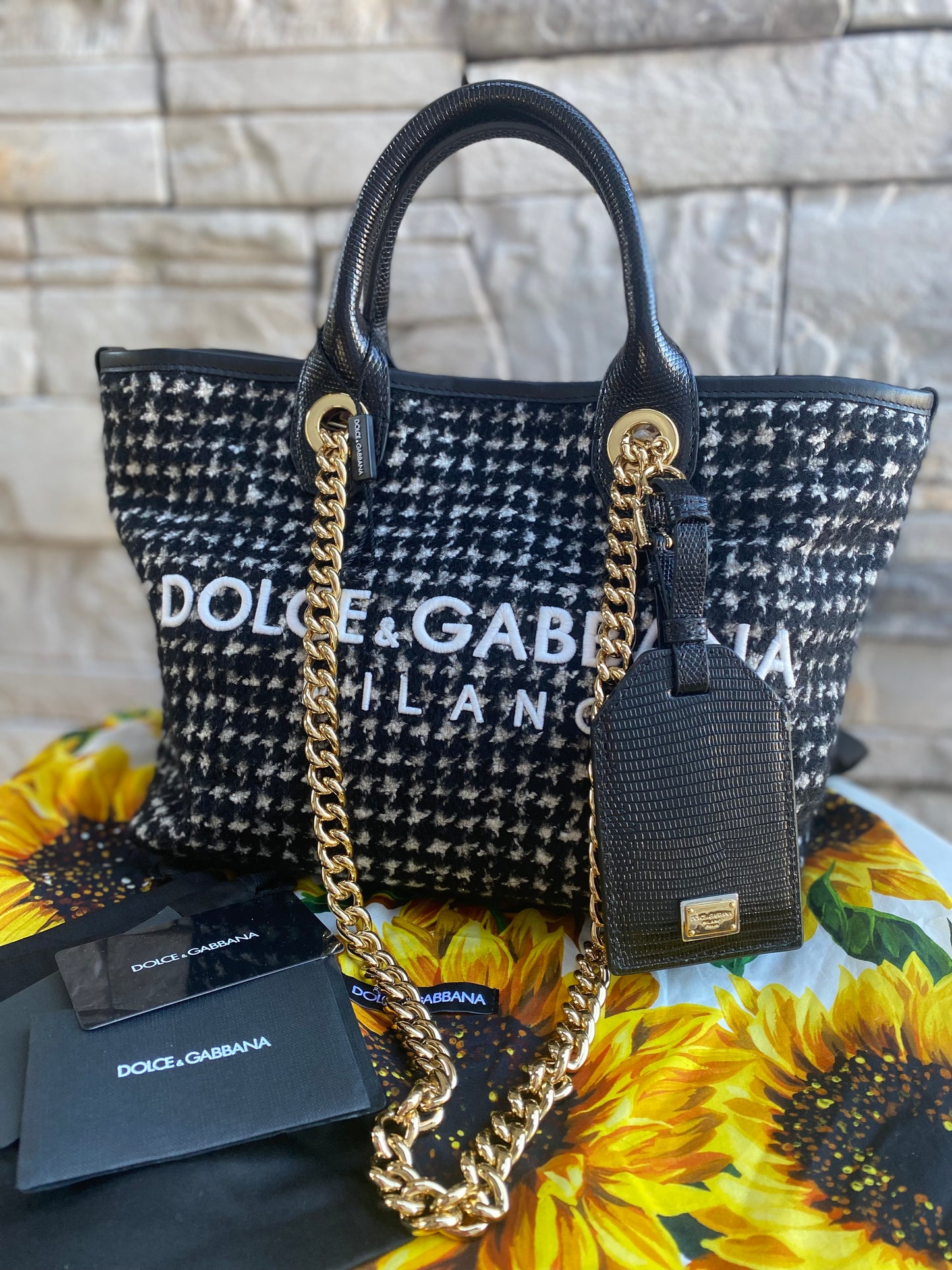 Dolce & Gabbana Small Tweed Capri Tote