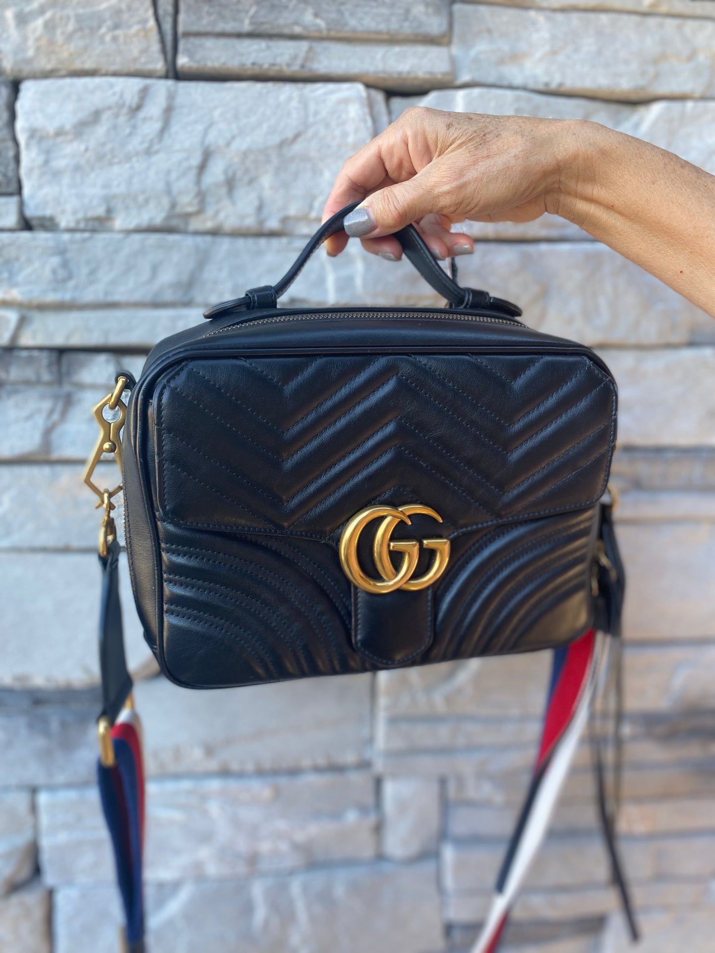 Gucci Marmont Matelasse GG Sylvie Top Handle Crossbody